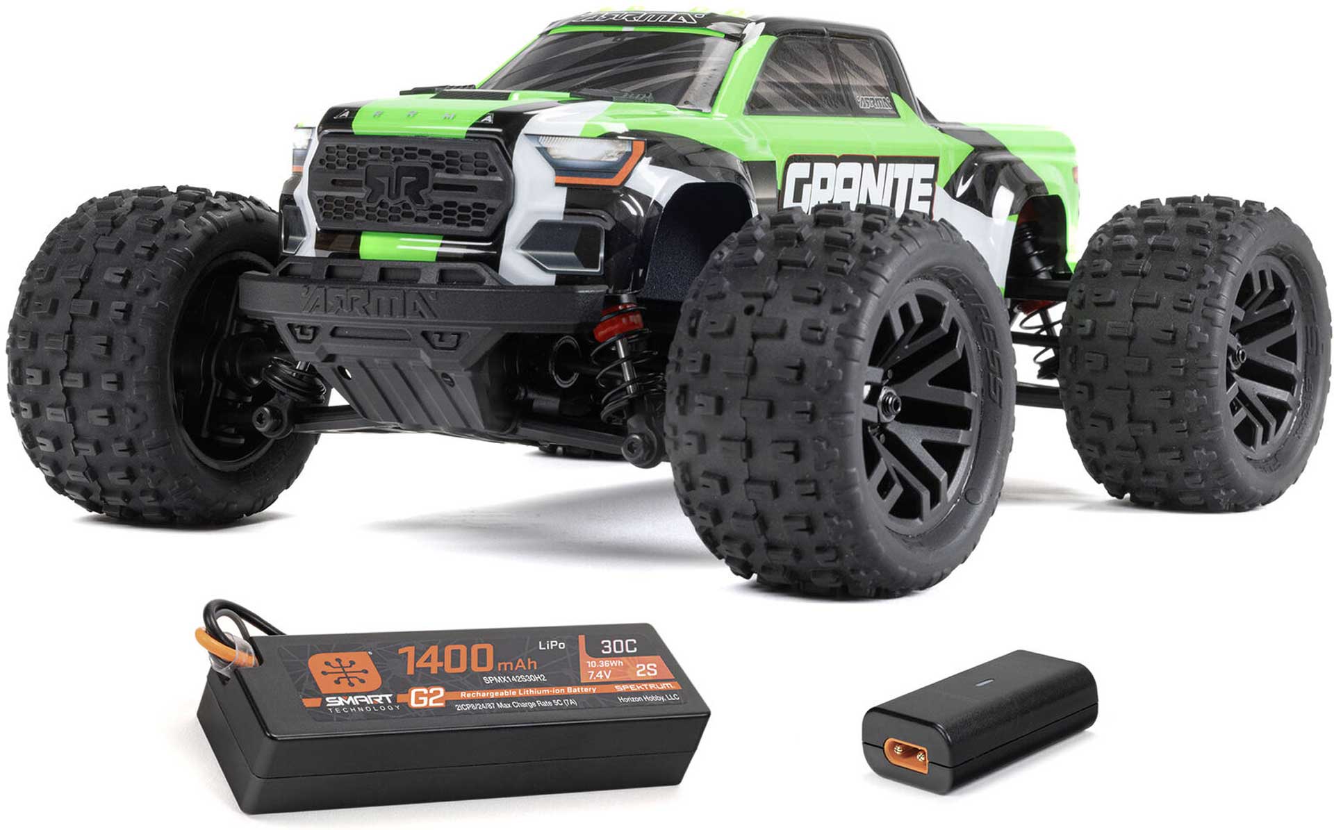 ARRMA GRANITE GROM 1/18 MEGA 380 Green Brushed 4x4 Monster Truck RTR incl. battery and charger