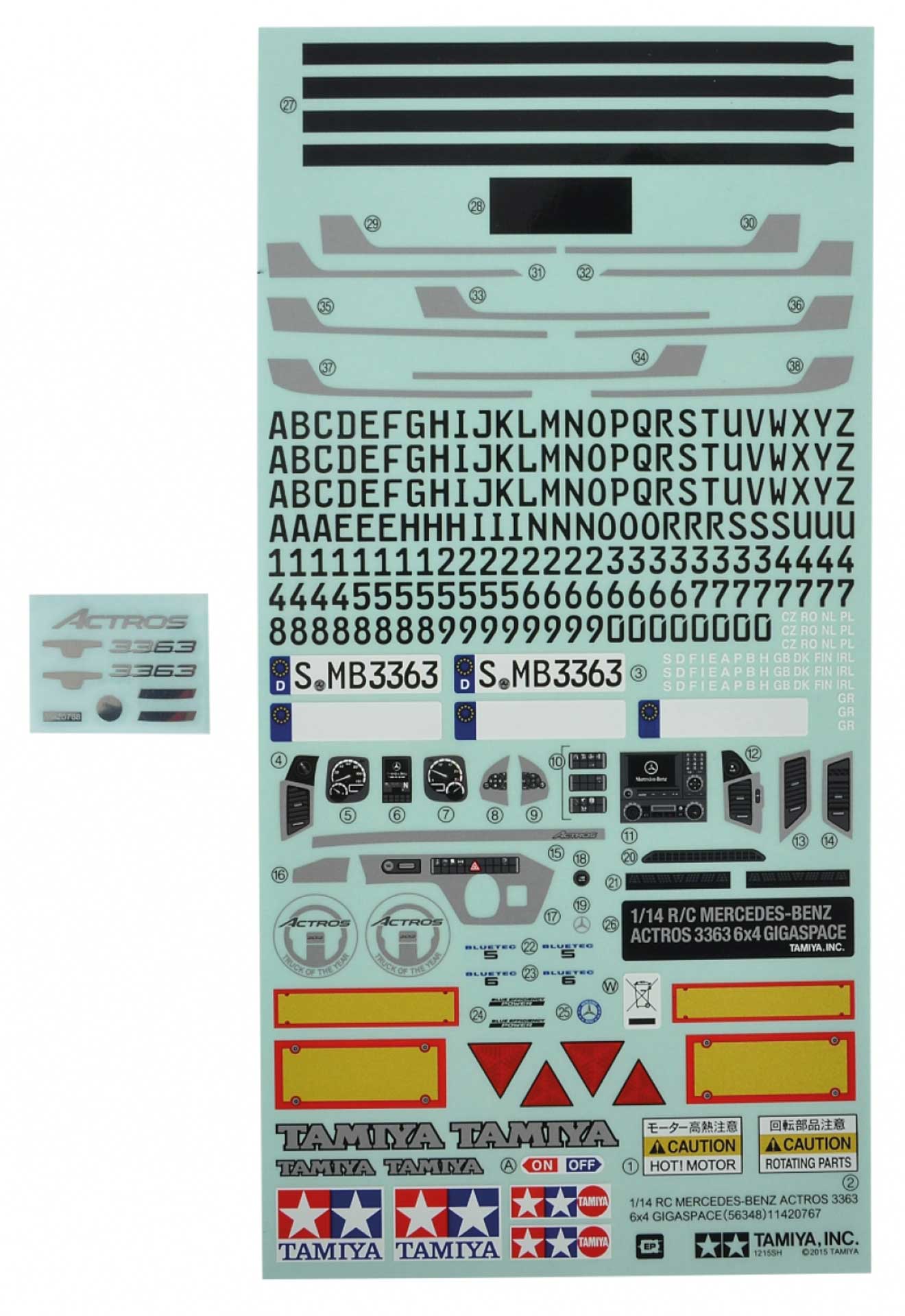 TAMIYA Sticker MB Actros 3363 56348