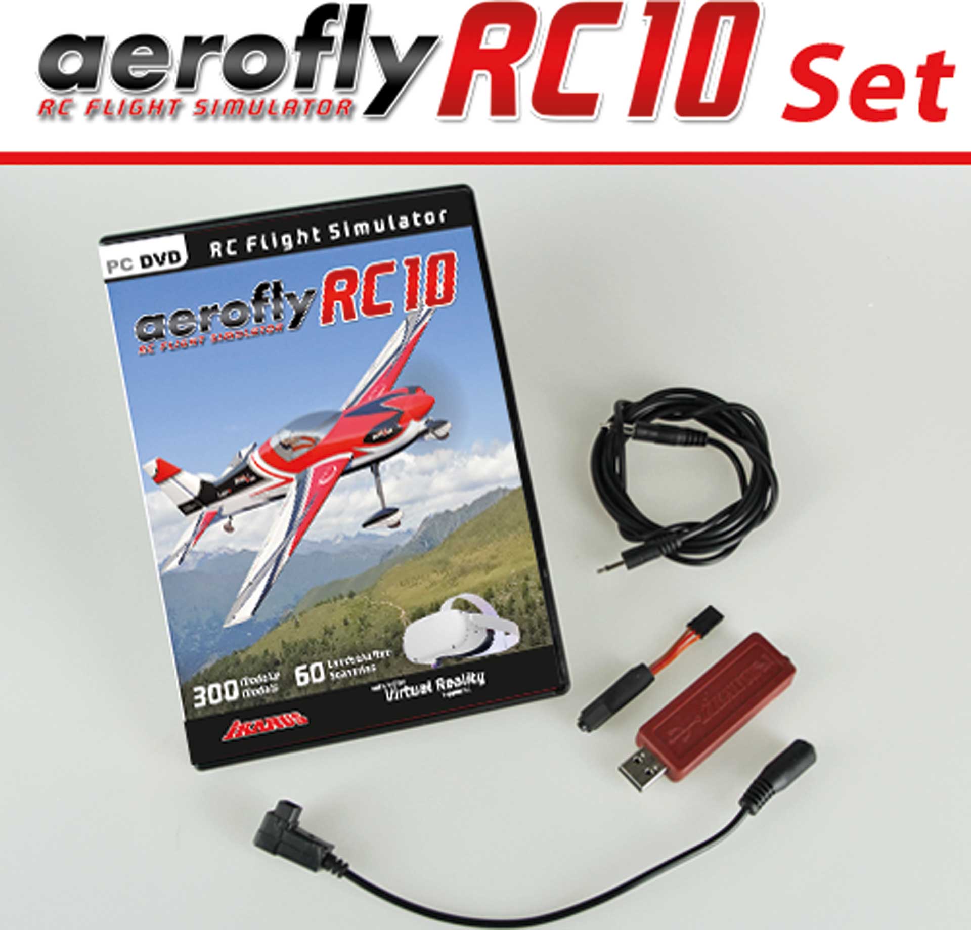 IKARUS Set: aerofly RC10 + Interface für Futaba (DVD für Windows) Flugsimulator