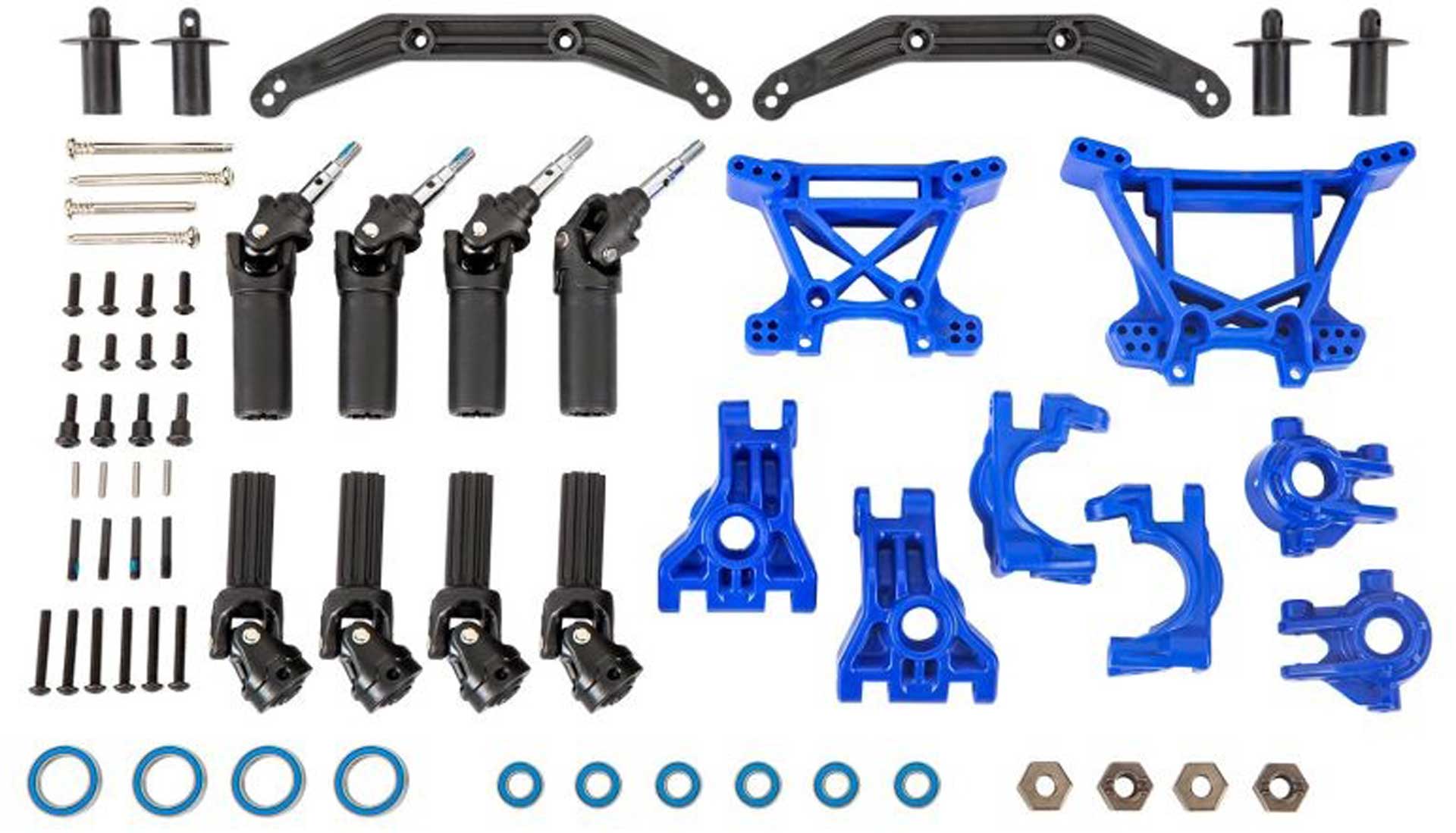 TRAXXAS OUTER DRIVELINE & SUSPENSION UPGRADE KIT EXTREME HEAVY DUTY BLUE