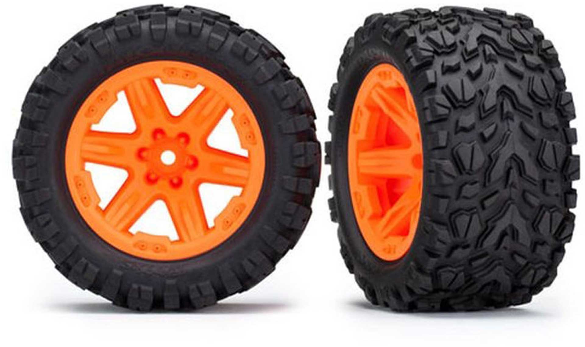 TRAXXAS Reifen auf Felge 2.8 RXT orange / Talon (2wd hinten) TSM