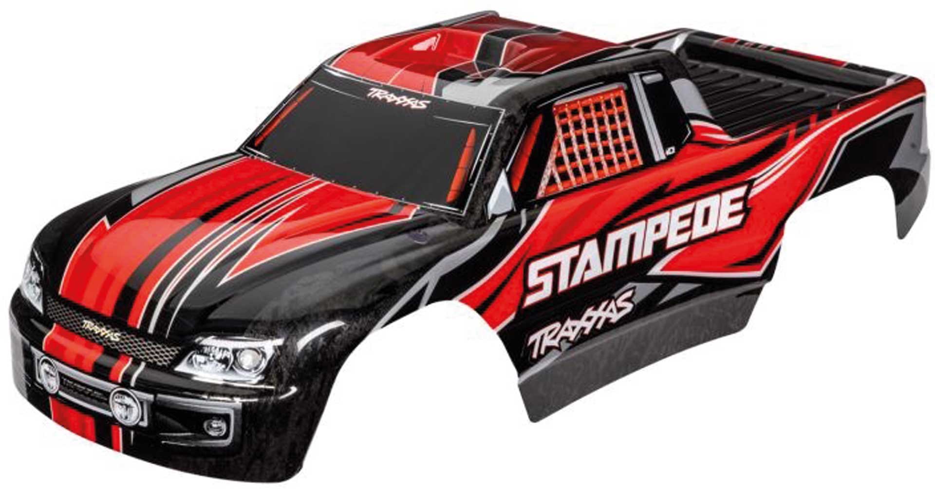 TRAXXAS Body Stampede 2WD / VXL Black/Red lacquered