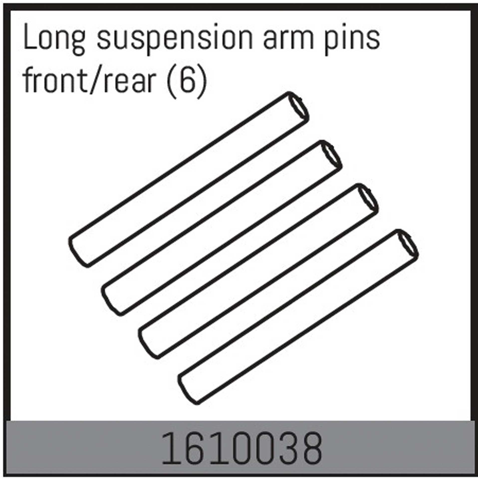 ABSIMA Long suspension arm pins front/rear (6)