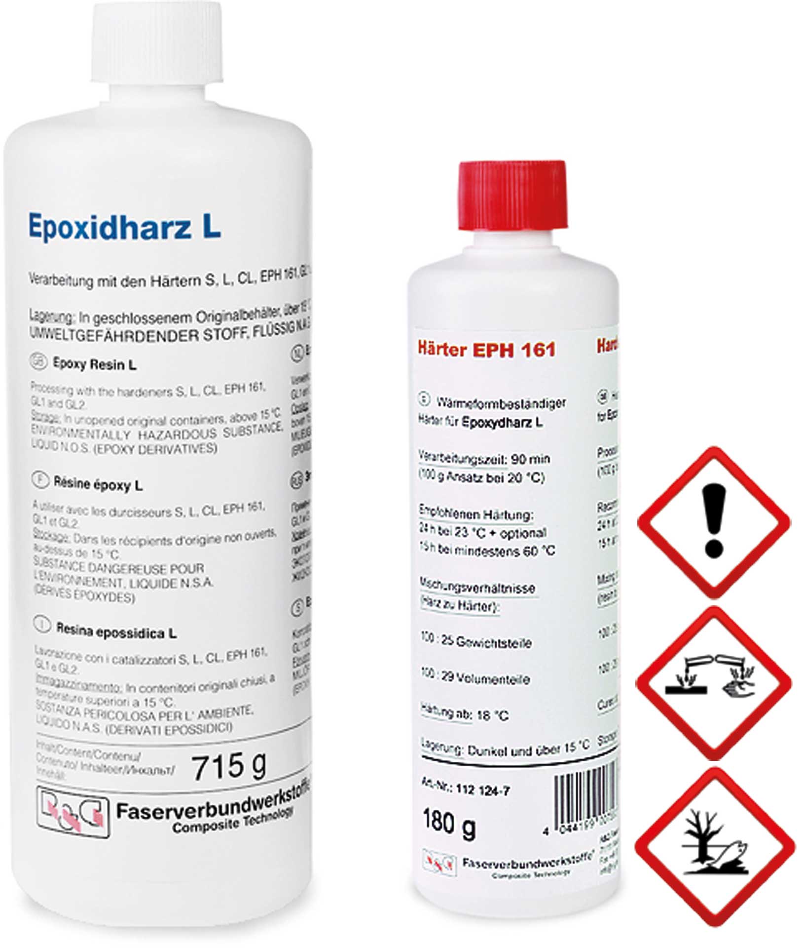 R&G Epoxidharz L + Härter EPH 161 (90 Min.) Packung/ 895 g