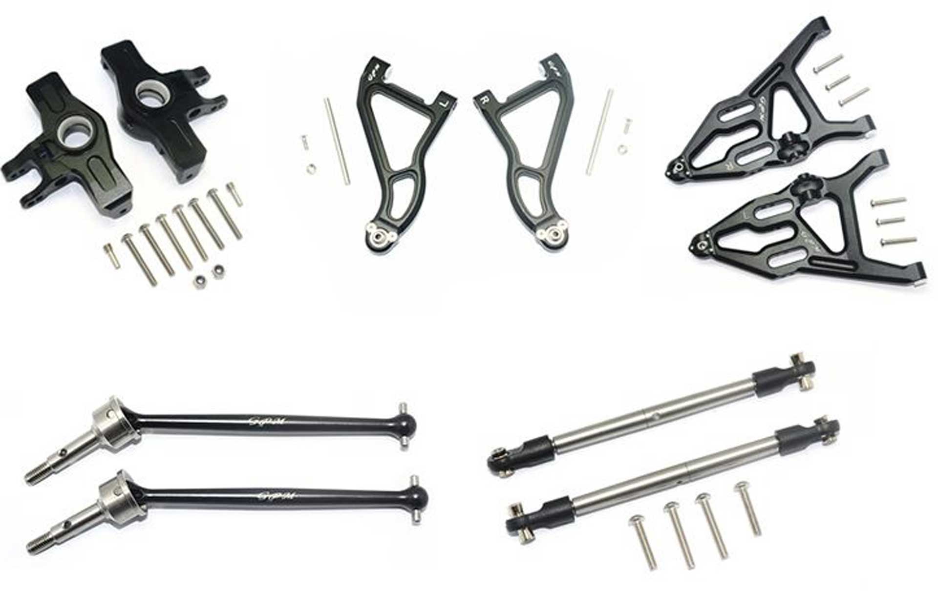 GPM Kit complet de suspension avant en aluminium noir TRX UDR