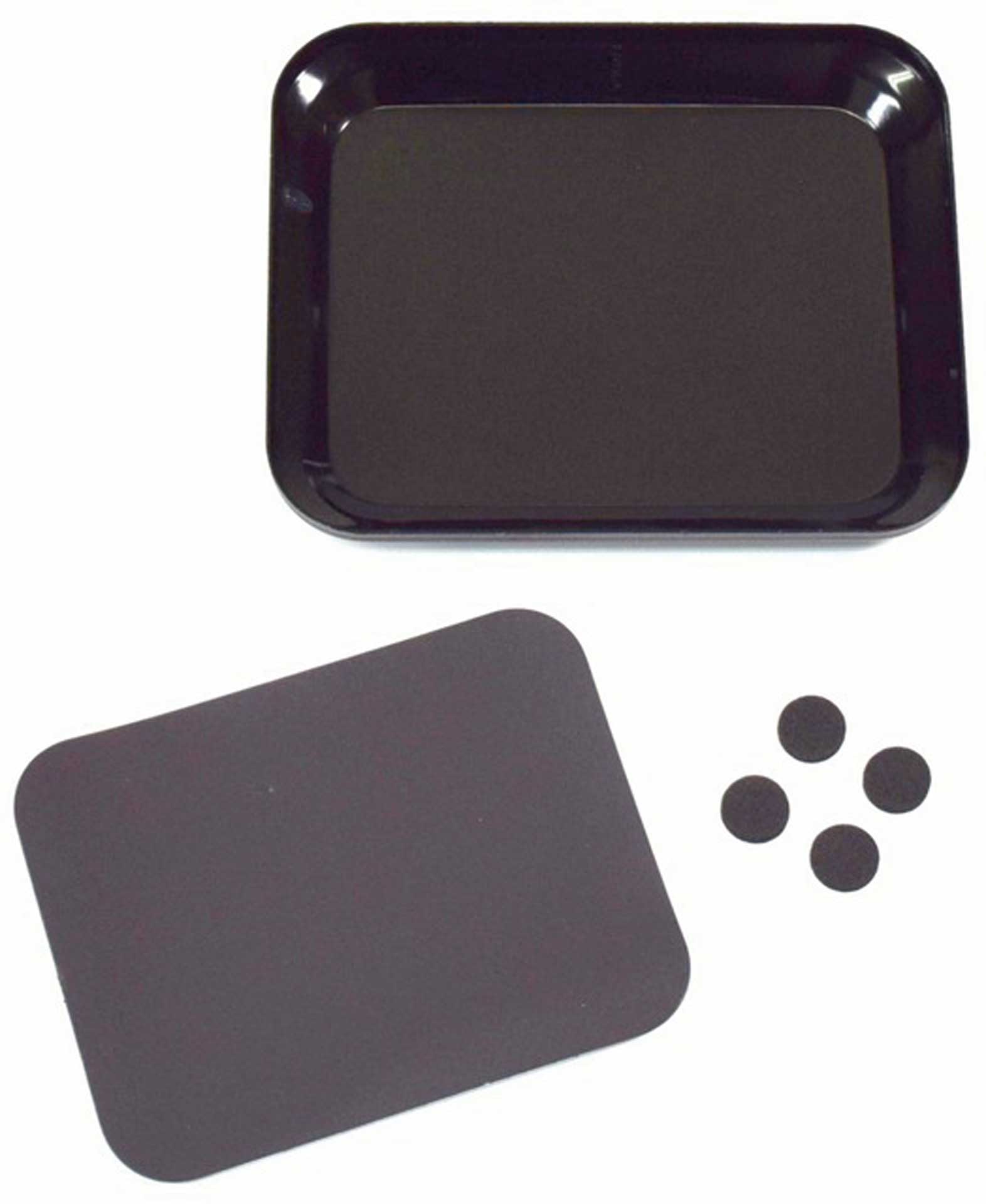 ABSIMA Aluminum tray with magnetic plate black (magnetic shell) for screws