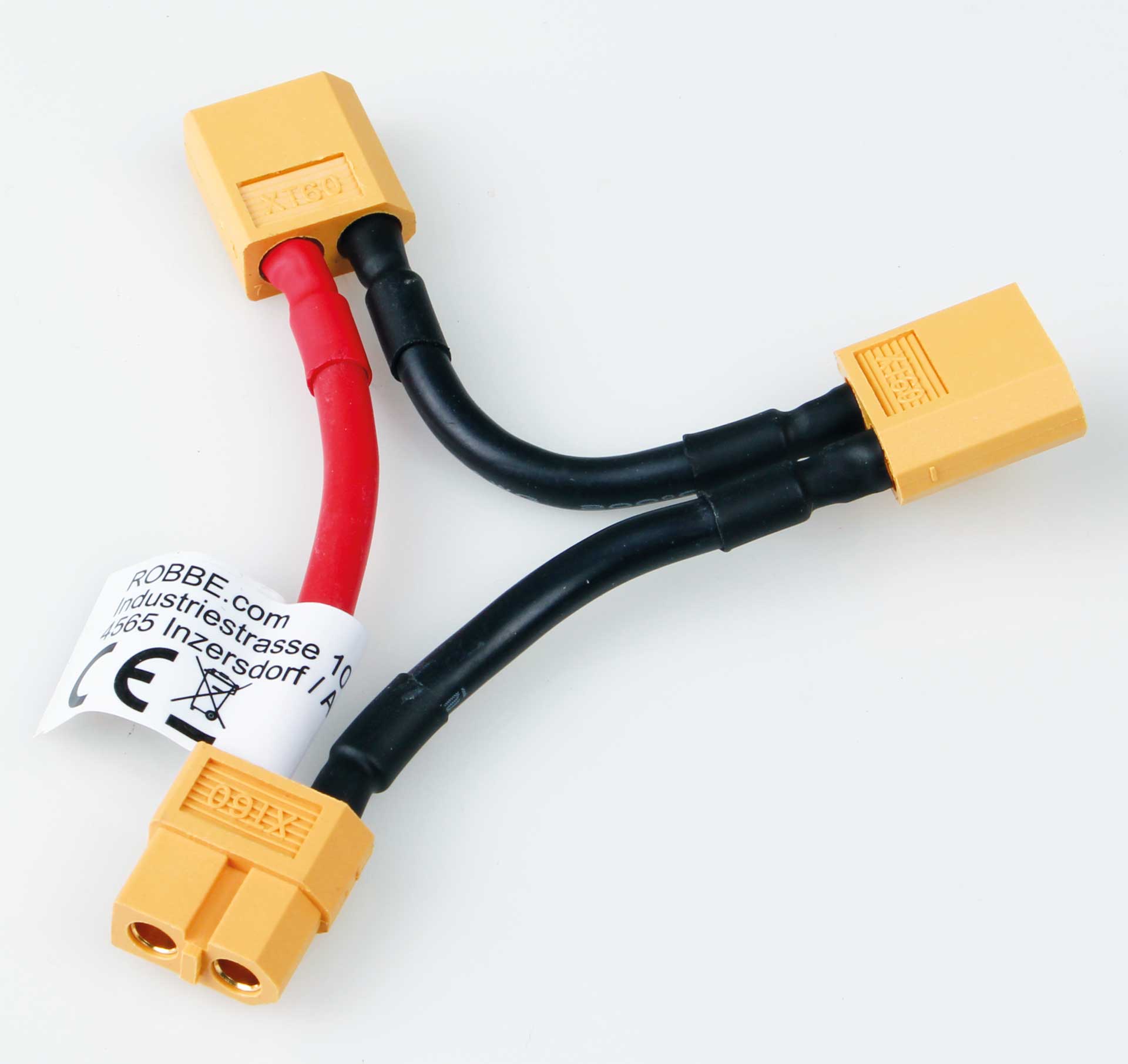 Robbe Modellsport Adapter cable XT-60 SERIAL female to 2 male 30mm cable length 12AWG 1pcs