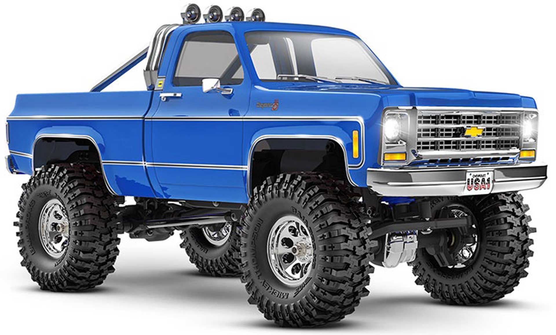 TRAXXAS TRX-4M 79 CHEVY K10 4X4 LIFTED BLUE 1/18 CRAWLER RTR BRUSHED, WITH BATTERY AND USB CHARGER