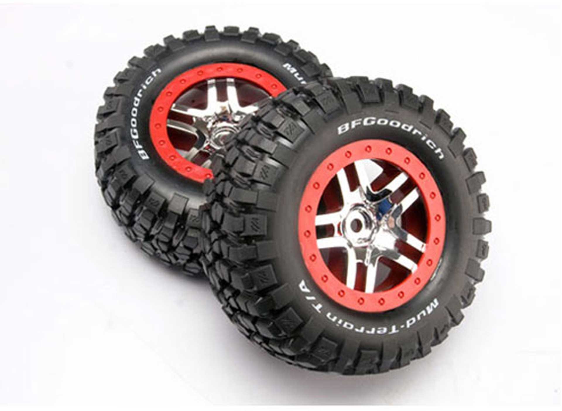 TRAXXAS ROUES MONTEES COLLEES BF GOODRICH POUR 4X4 AV/ARR-4X2 ARRIERE (2)