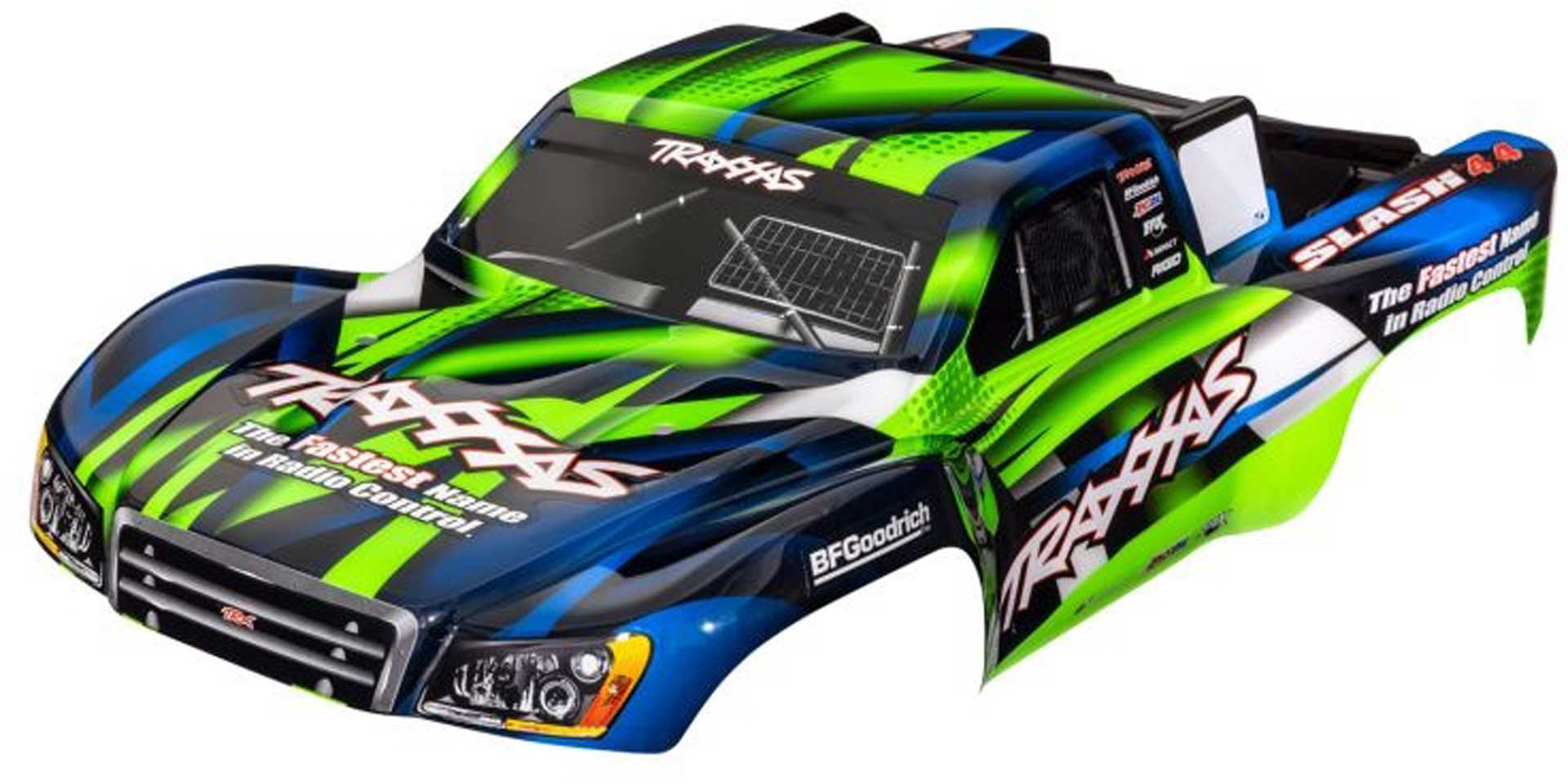 TRAXXAS Body Slash 2WD/4WD Green/Blue lacquered
