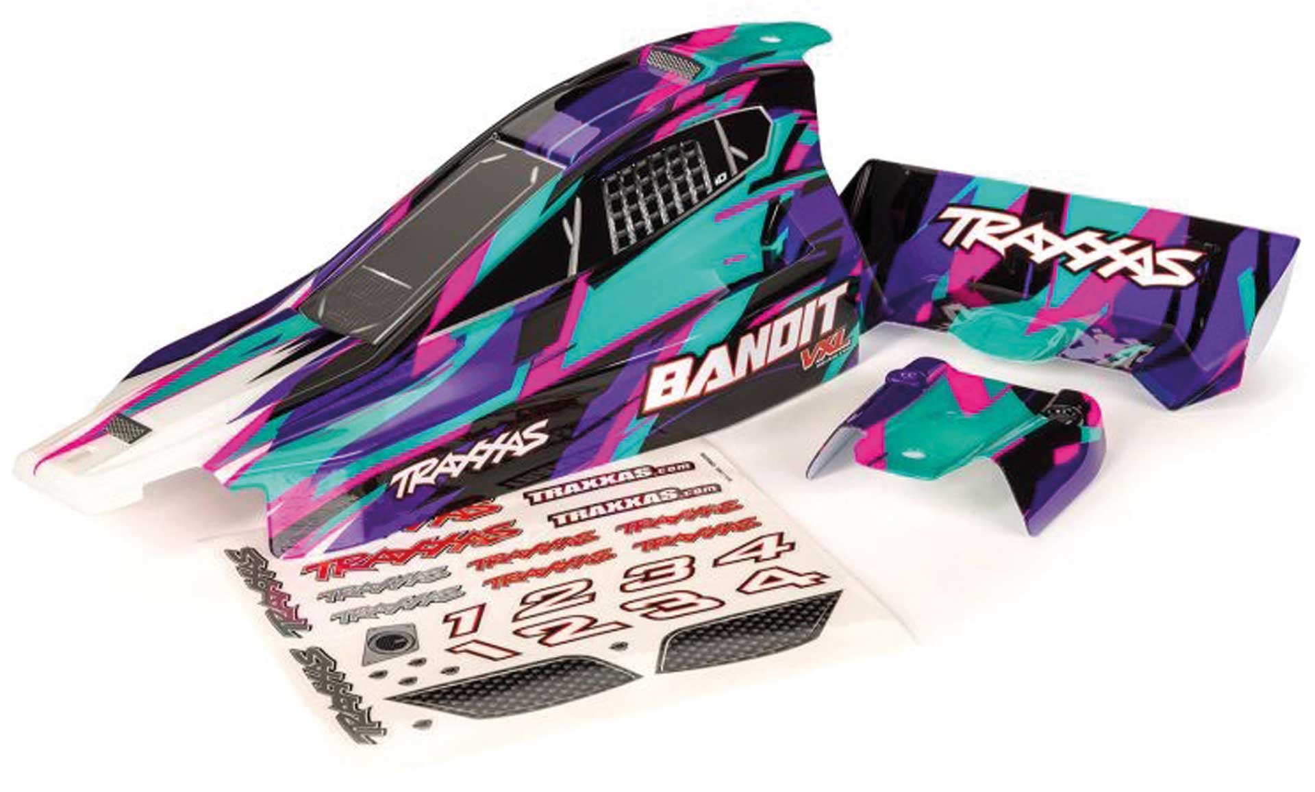 TRAXXAS Body Bandit / VXL Purple/Turquoise painted incl. rear wing