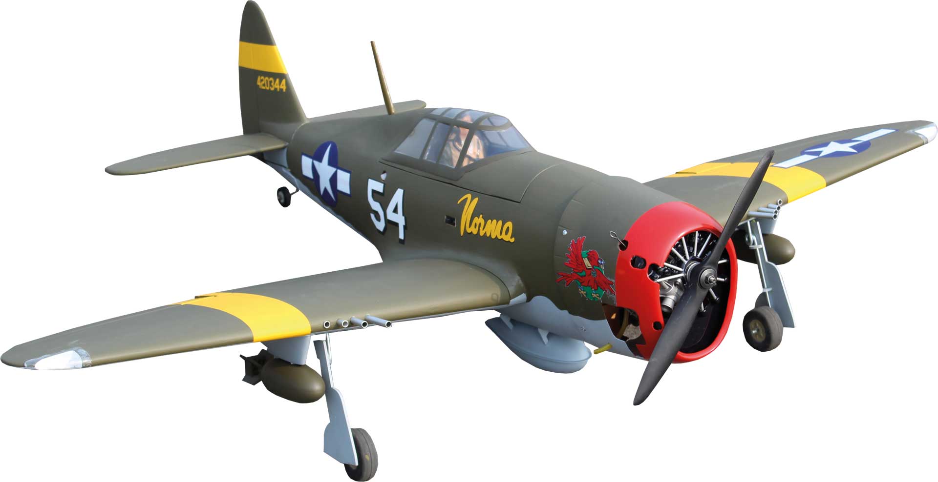 Seagull Models ( SG-Models ) P-47D "Little Bunny" MK II ARF 1,4m mit NACA Vorflügel