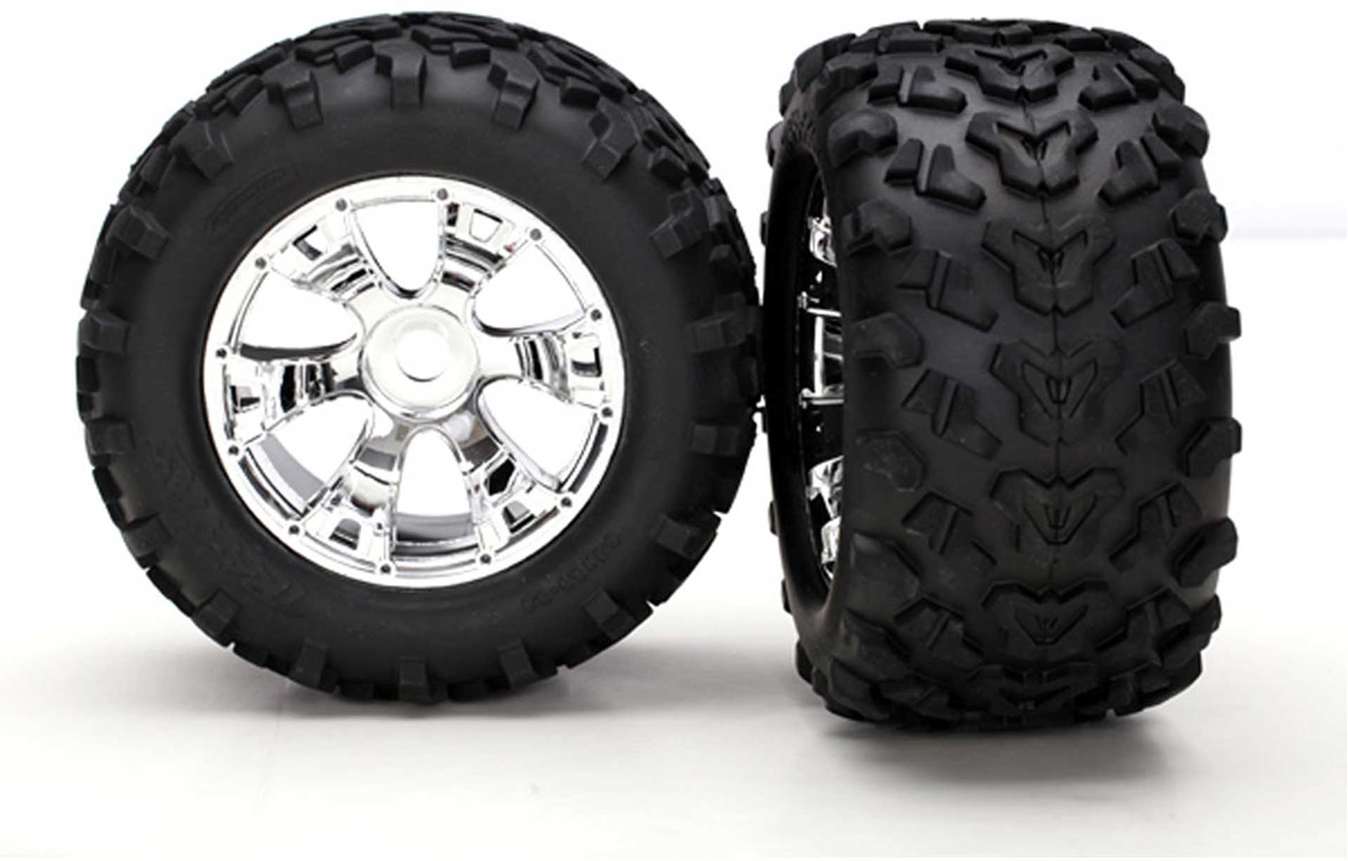 TRAXXAS TIRES AND WHEELS ASSEMBLED 17MM