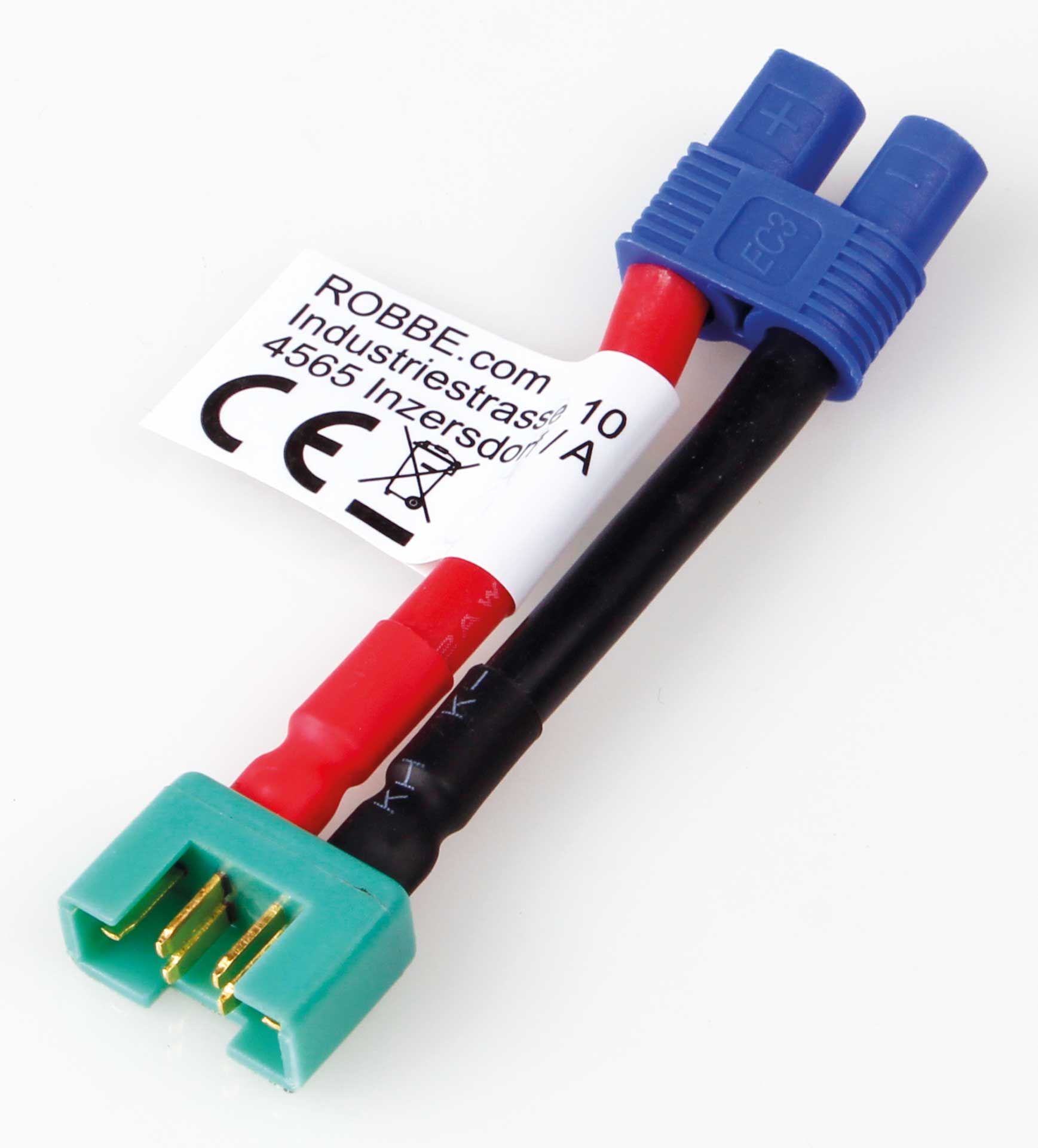 Robbe Modellsport Câble adaptateur  EC-3 Femelle  sur  MPX Male 30mm Longueur de câble  12AWG 1Pièce