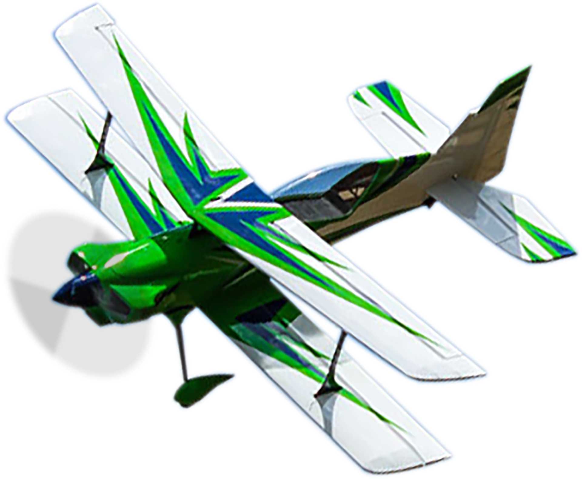 EXTREMEFLIGHT-RC Peregrine 53" green/white biplane ARF