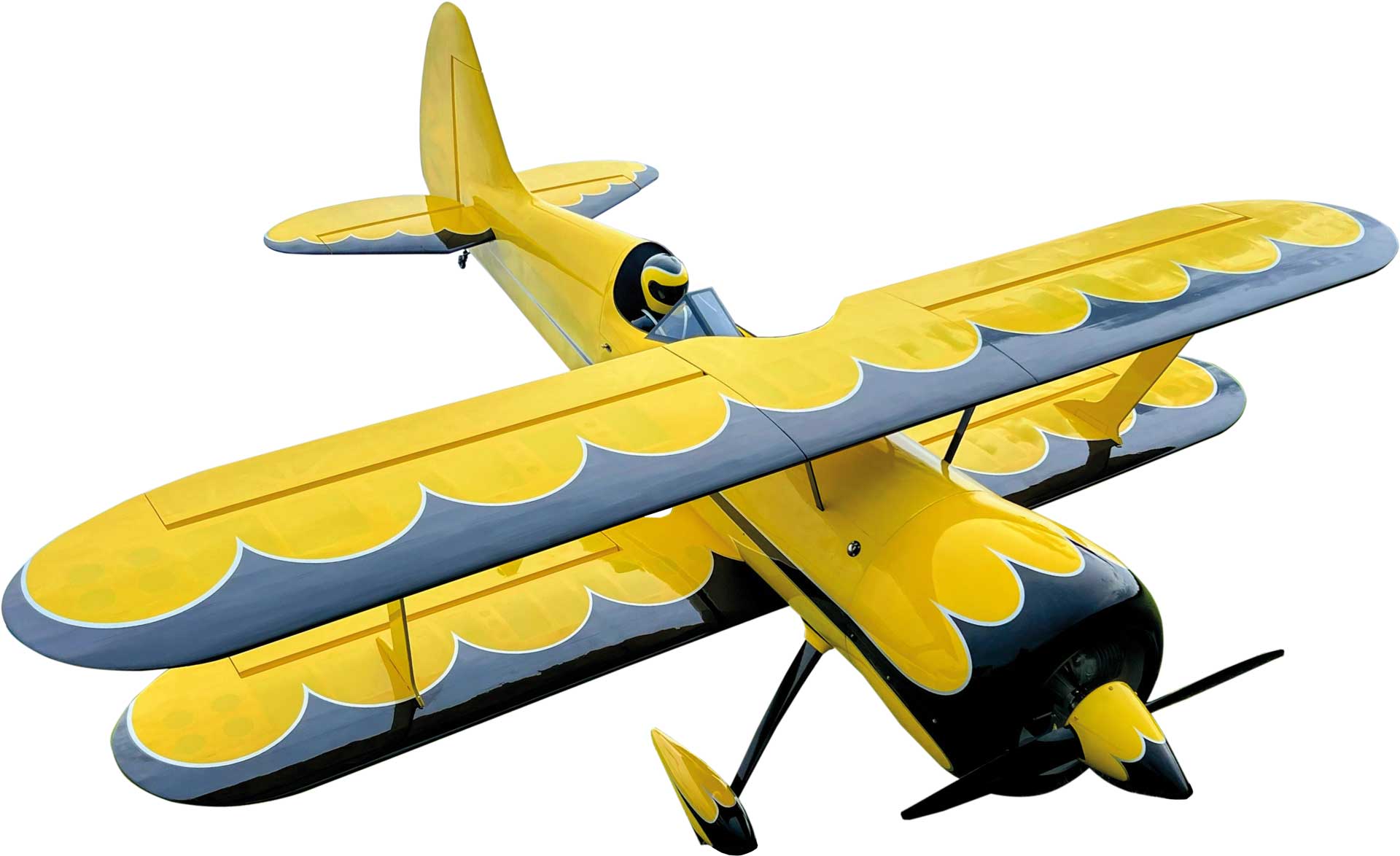 Extremeflight-RC MUSCLE BIPLANE 200CC YELLOW/BLACK ONLY ON REQUEST!