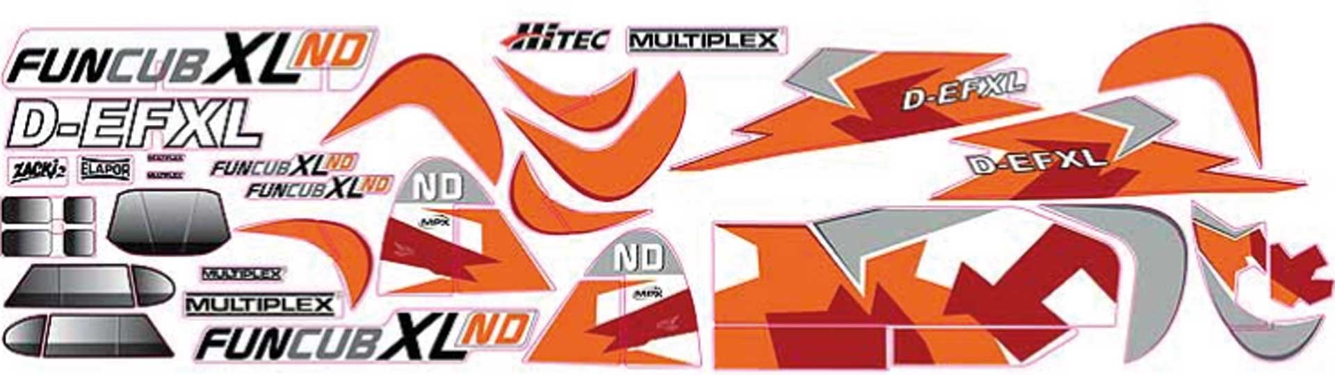 MULTIPLEX Autocollants FunCub XL ND