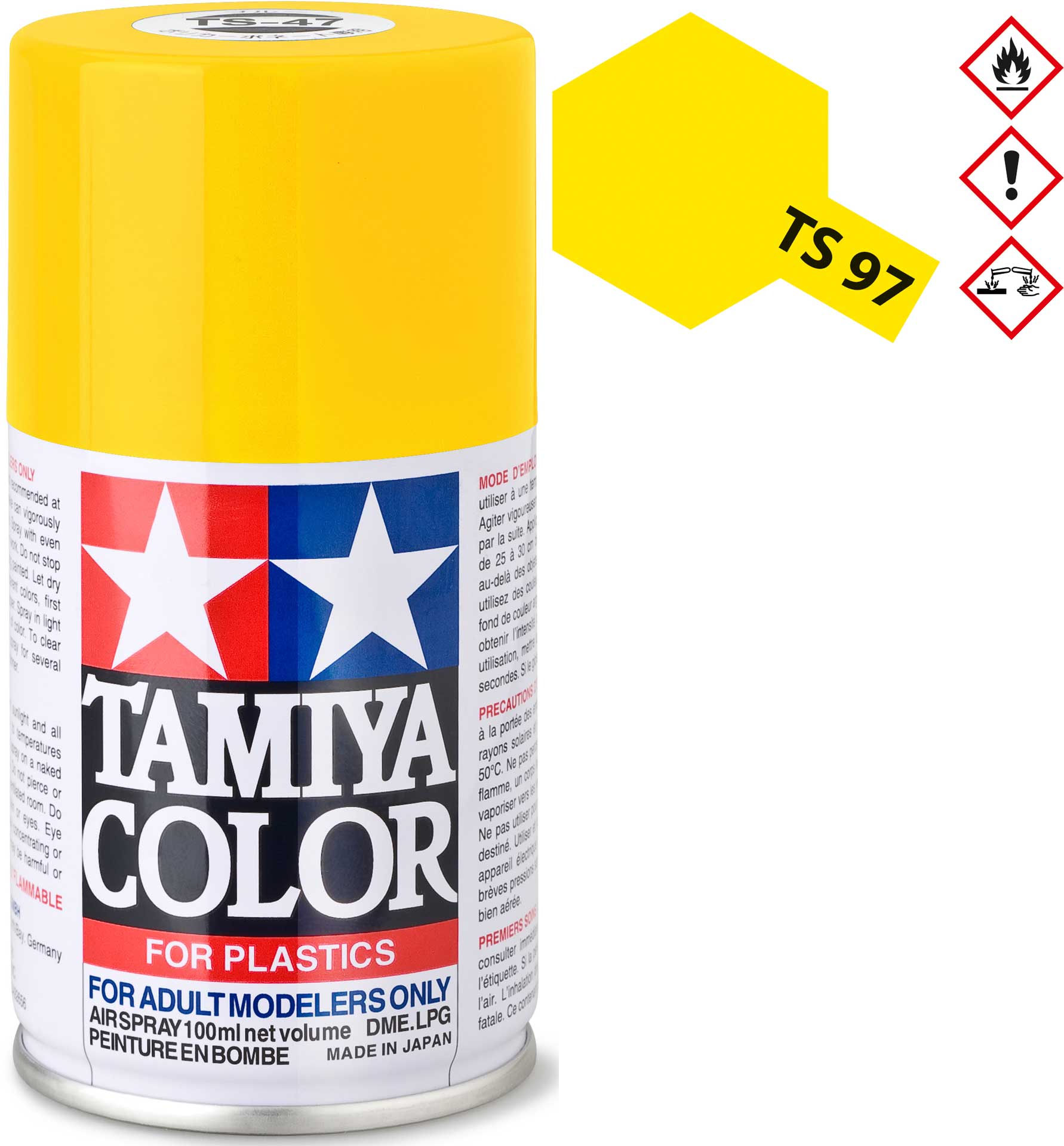 TAMIYA TS-97 Jaune perle brillant Plastique Spray 100ml