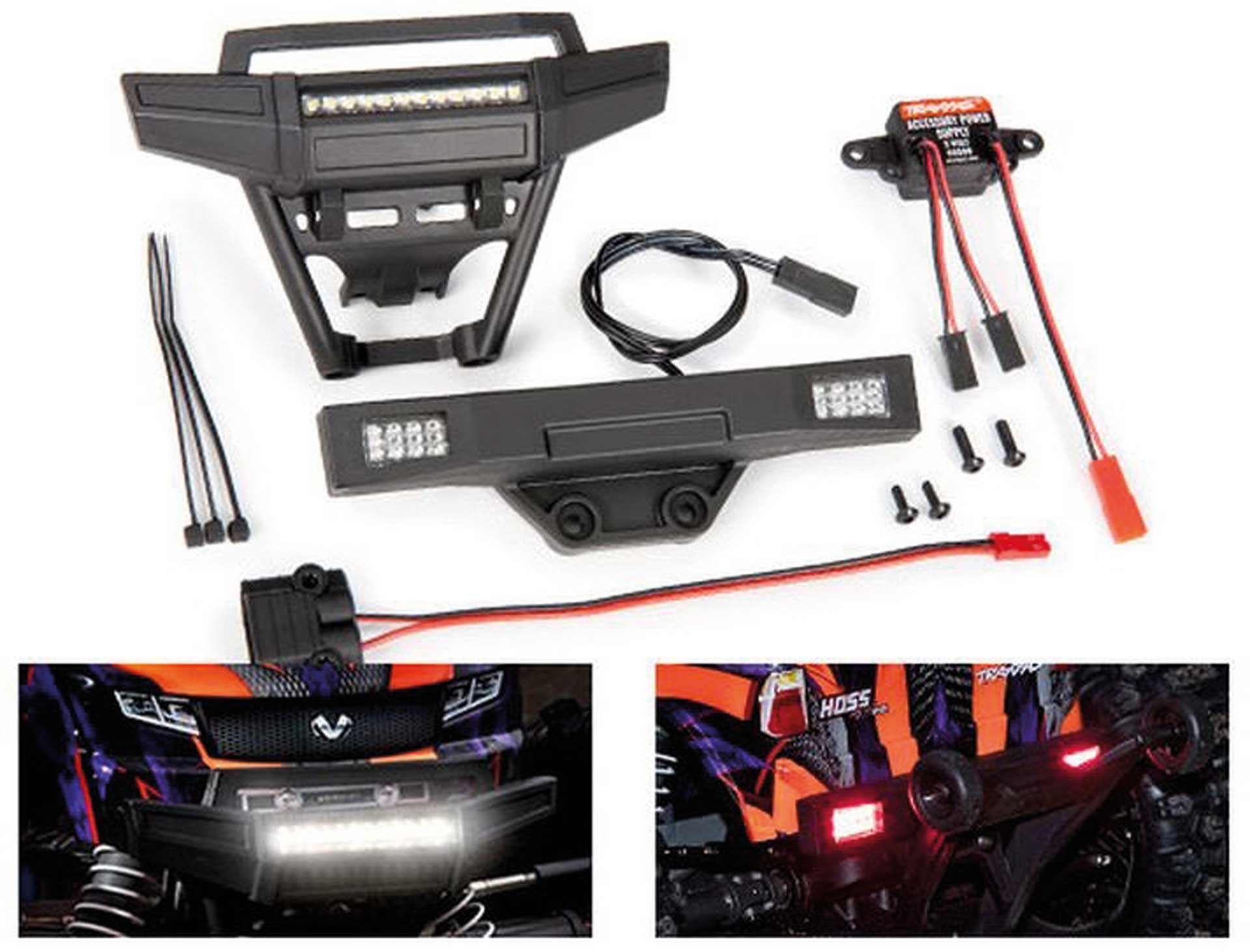 TRAXXAS HOSS Lichter-Set komplett mit Power Supply für 9011 Karosserie