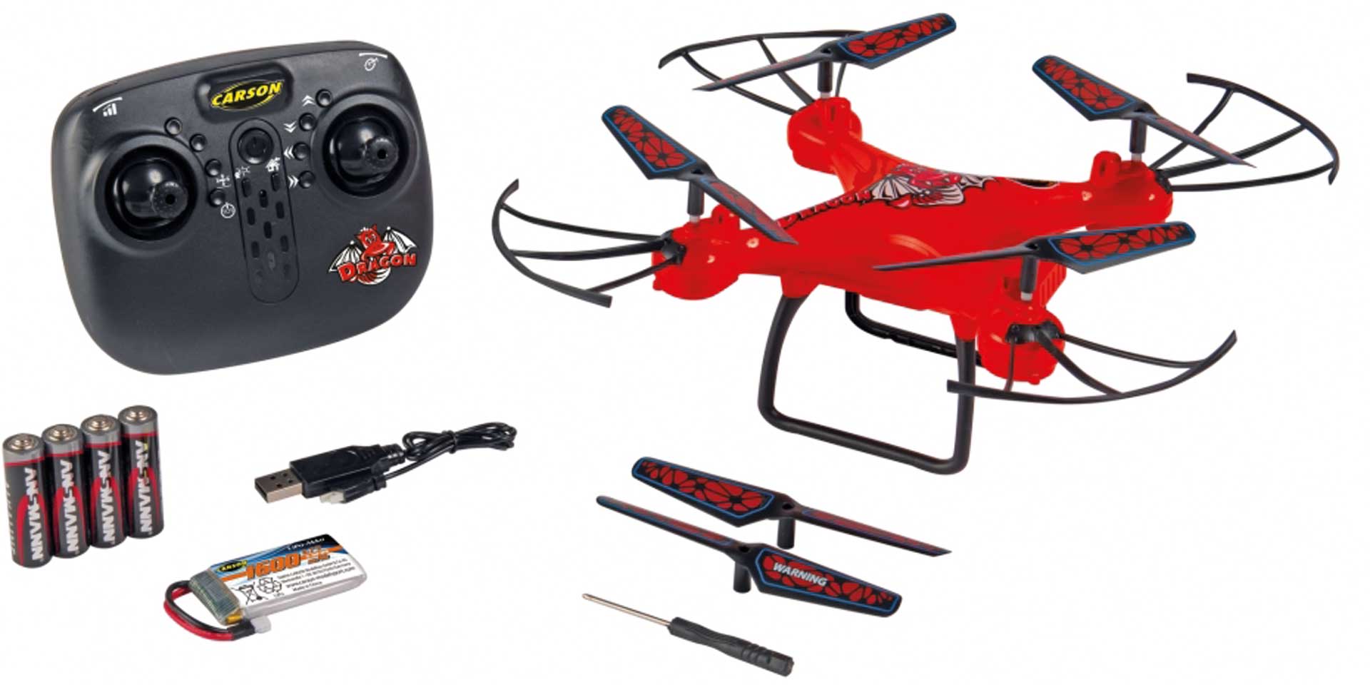 CARSON X4 Quadcopter Dragon 330 2.4G 100% RTF RED