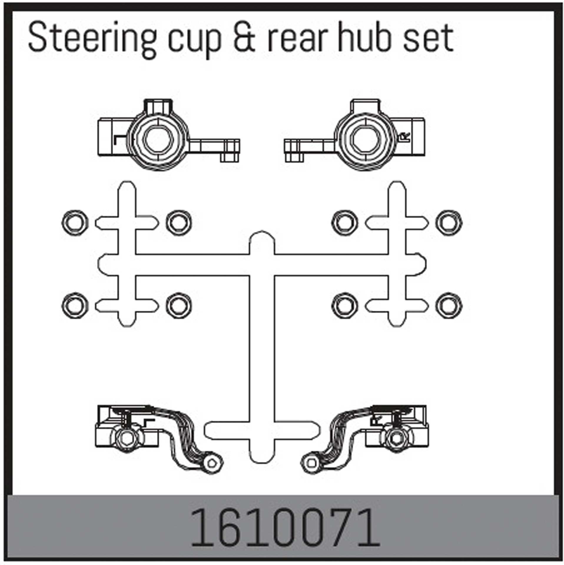 ABSIMA Steering cup & rear hub set