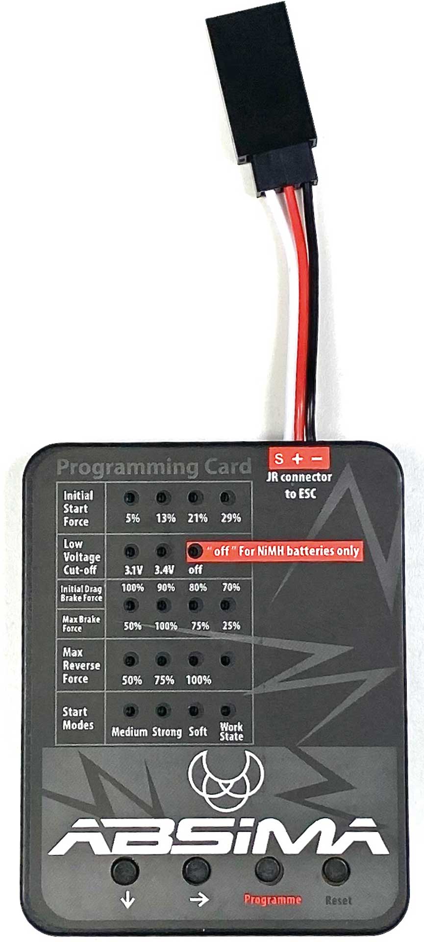 ABSIMA Programming card for V2 brushed controller