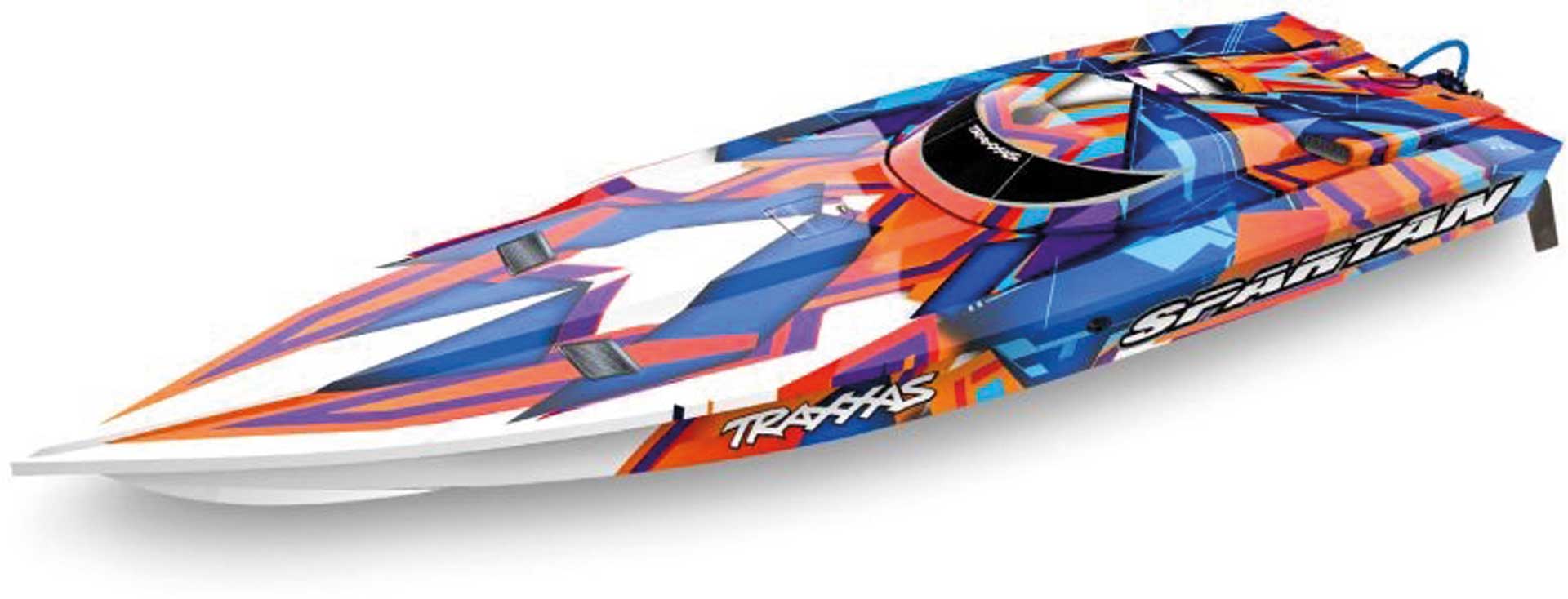 TRAXXAS SPARTAN ORANGE WITHOUT BATTERY/CHARGER BL-RACING-BOAT BRUSHLESS