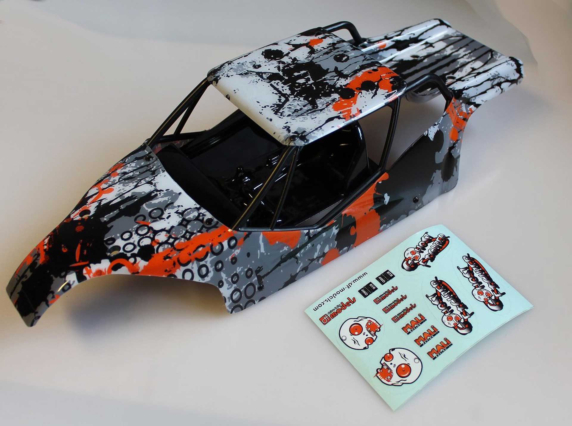 DRIVE & FLY MODELS Karosserie lackiert inkl. Käfig GhostFighter