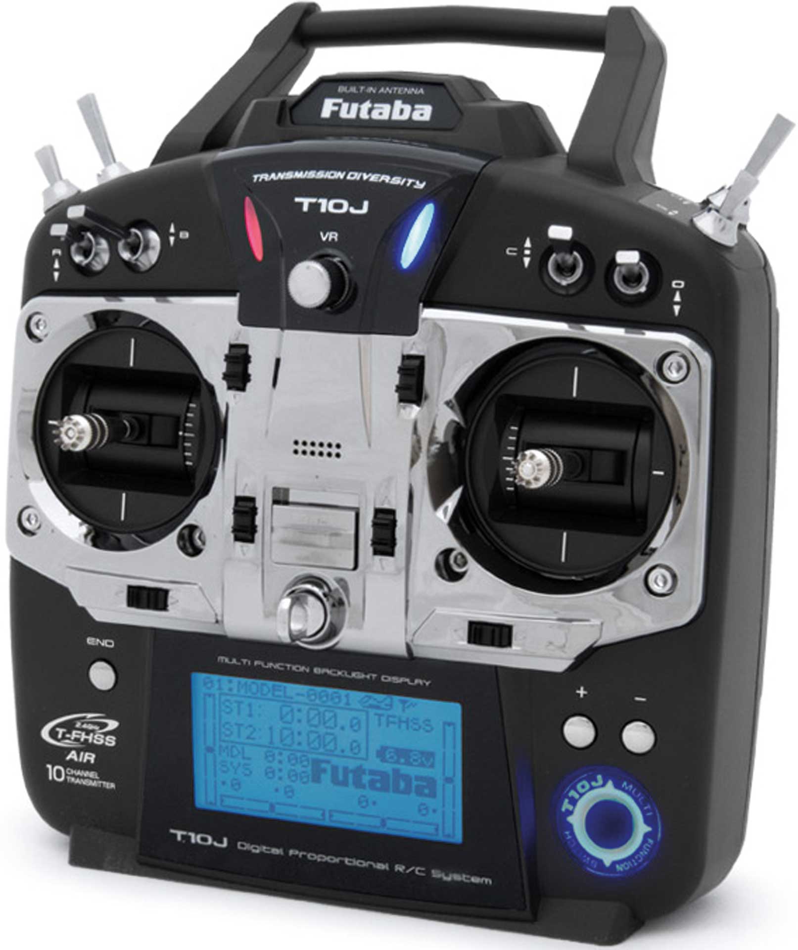 FUTABA T10J T-FHSS Mode 1 with R3008SB T-FHSS Air WITHOUT transmitter battery!