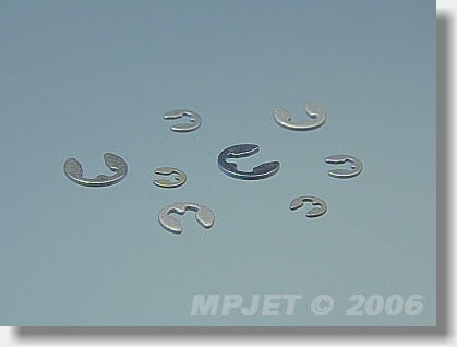 MP-JET Shaft retaining rings for 1.9mm shafts (10Stk.)