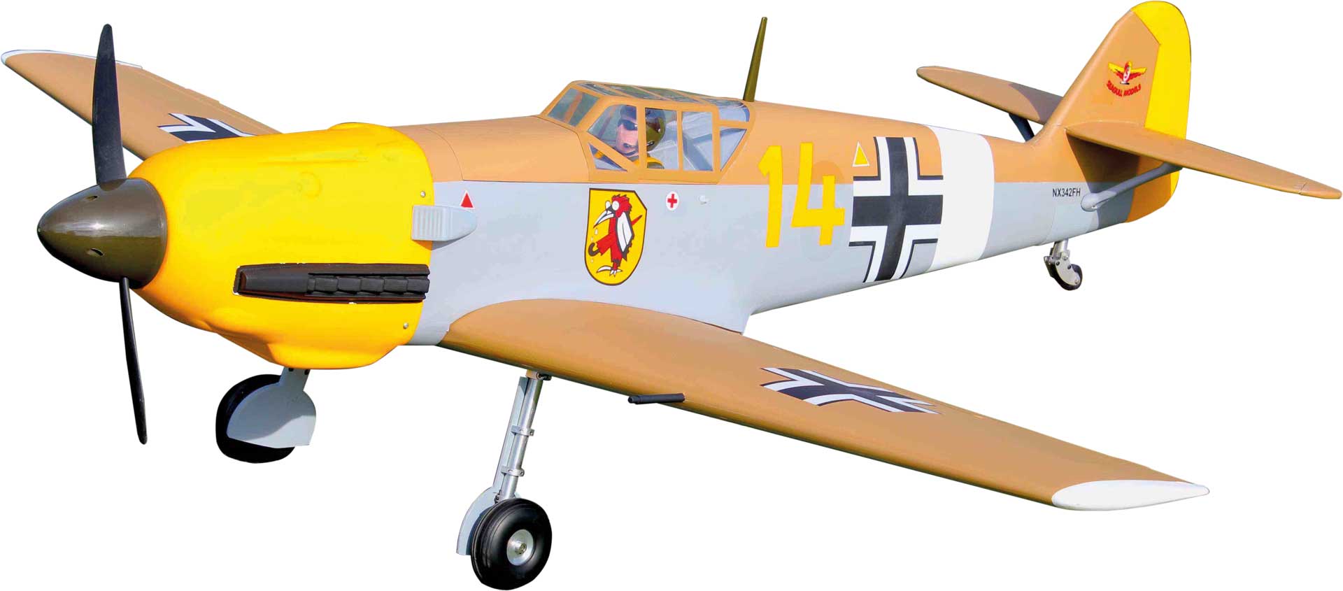 Seagull Models ( SG-Models ) Messerschmitt Bf-109 (ME-109) 63,9" OHNE Einziehfahrwerk ARF, matt