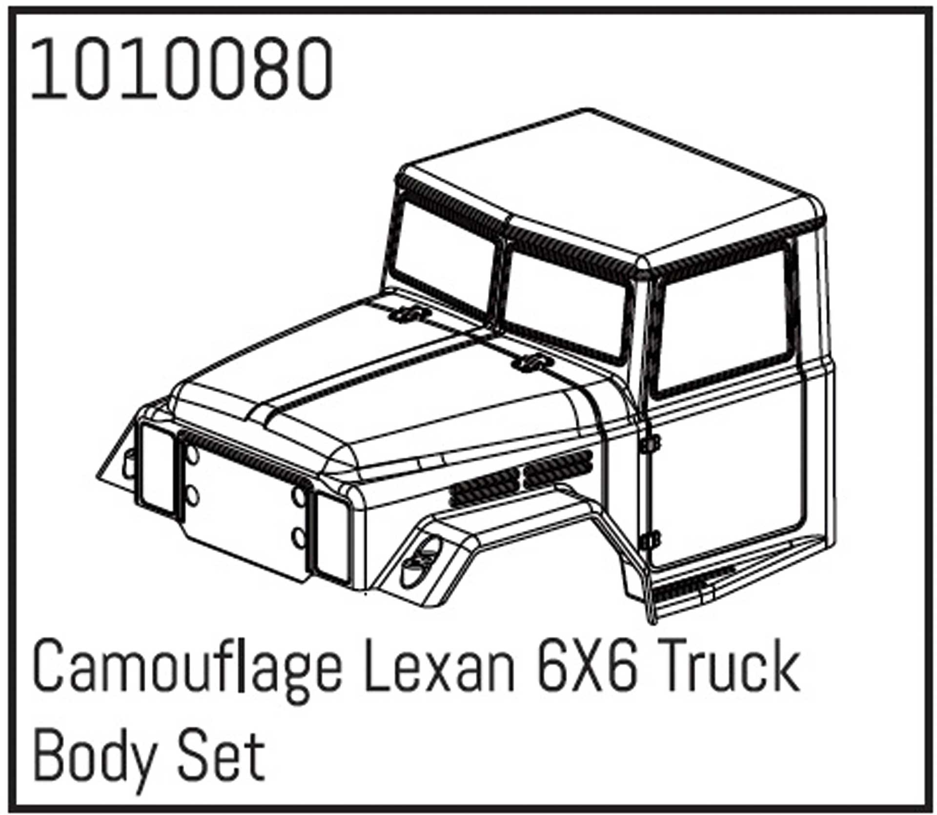 ABSIMA Camouflage Lexan 6X6 Truck Body Set
