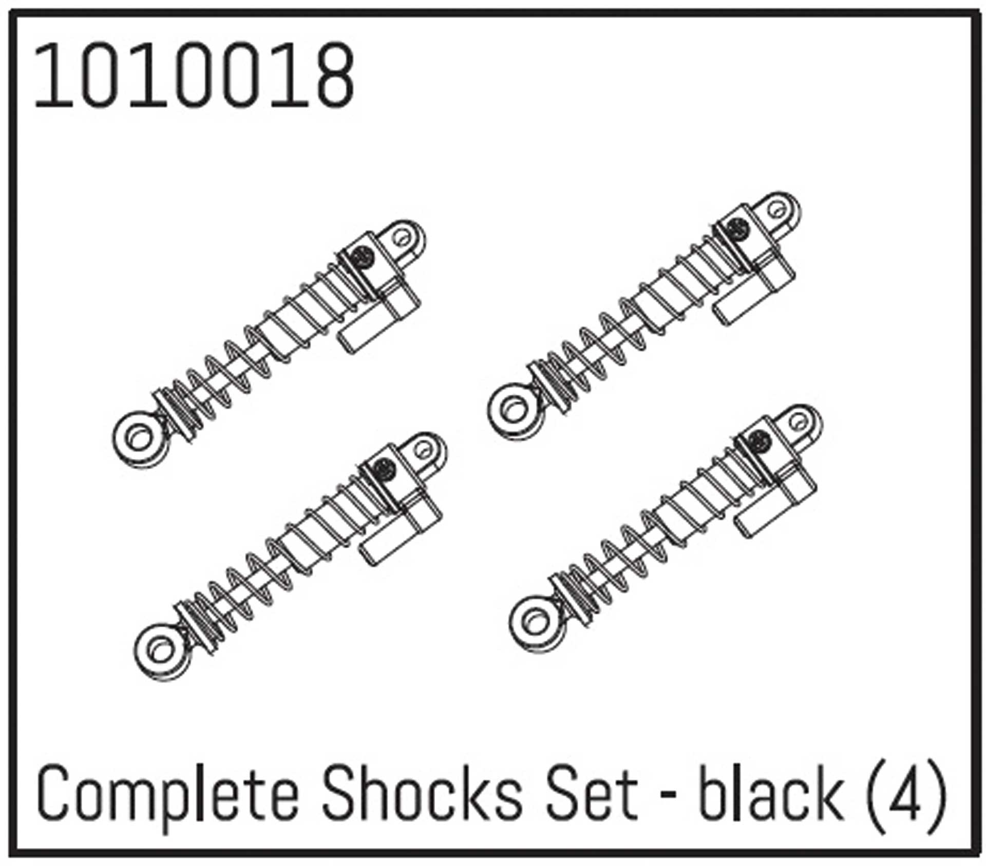 ABSIMA Kit complet d'amortisseurs - noir (4)