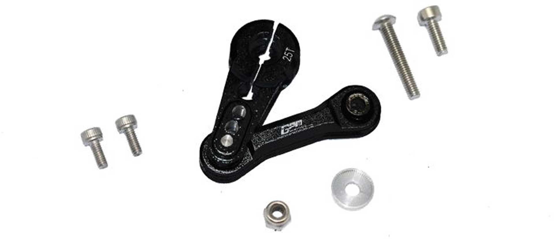 GPM Aluminum servo horn 25T with steering rod black ARRMA Kraton, Outcast, Mojave, Notor, Infra, Limitl 6s