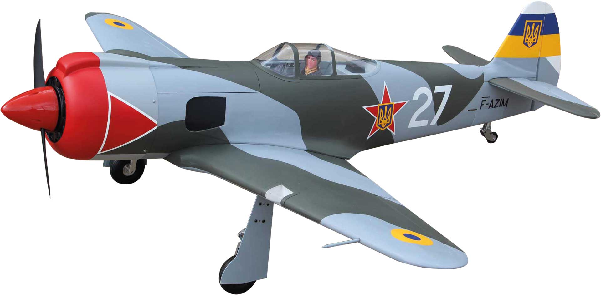 Seagull Models ( SG-Models ) YAK-3U 63" 20ccm with electric retract landing gear ARF