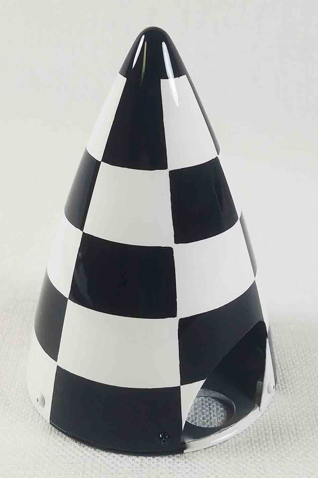 EXTREMEFLIGHT-RC Spinner Carbon 3" (76mm) noir/blanc Motif à damier