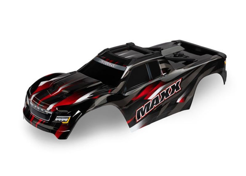 TRAXXAS Carosserie  Wide-Maxx rouge  laquée  + Decal Sheet Radstand 352mm