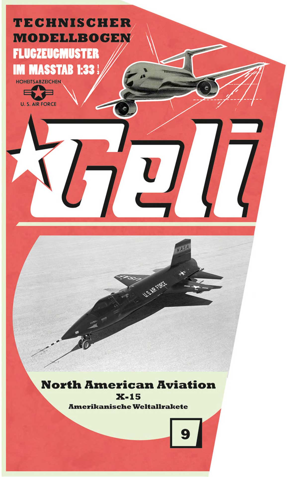 GELI NORTH AMERICAN X-15 CARDBOARD MODEL