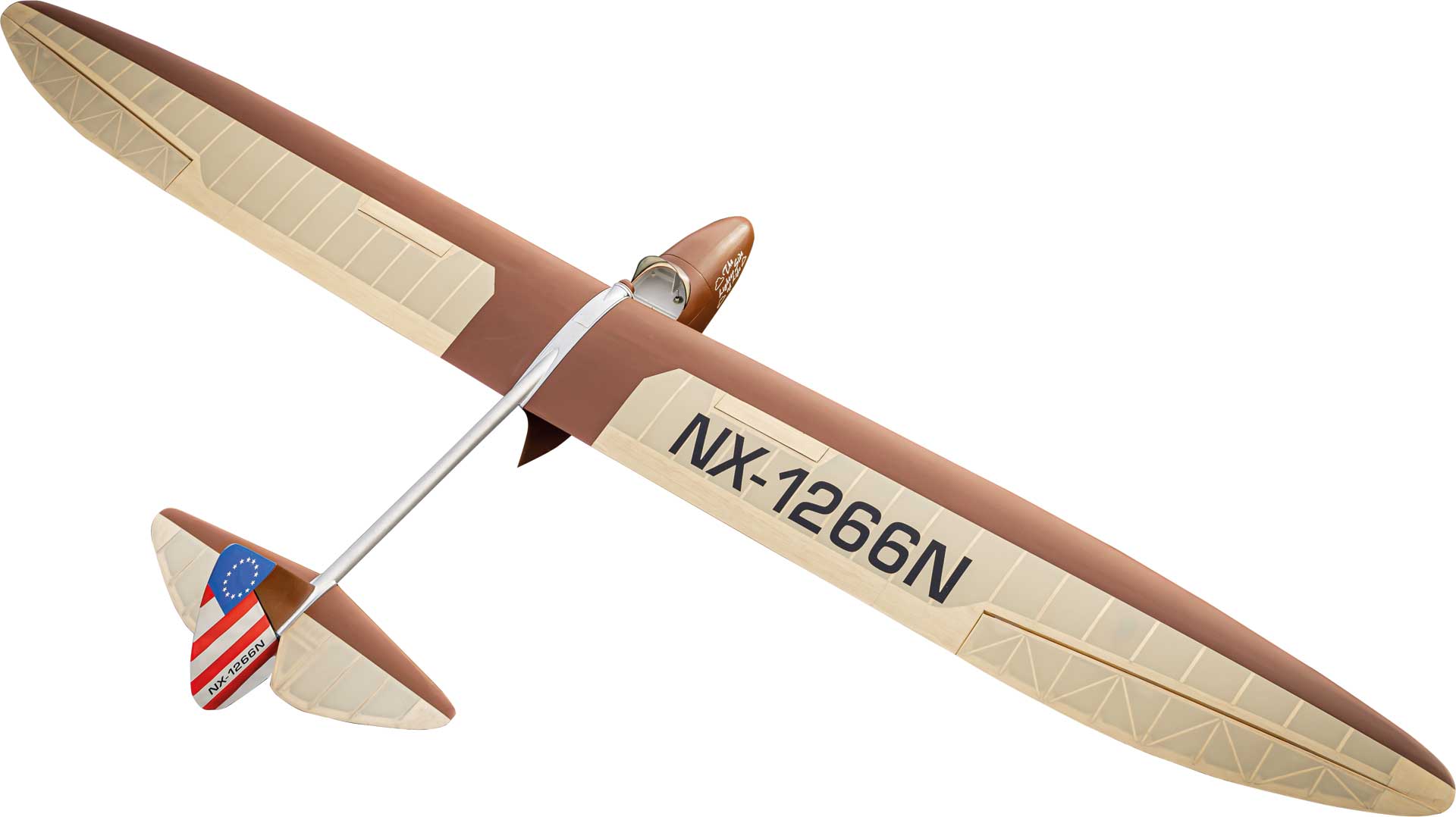PLANET-HOBBY Bowlus Baby BA-100 Albatross Holzbausatz Oldtimer Segelflugmodell, Albatros