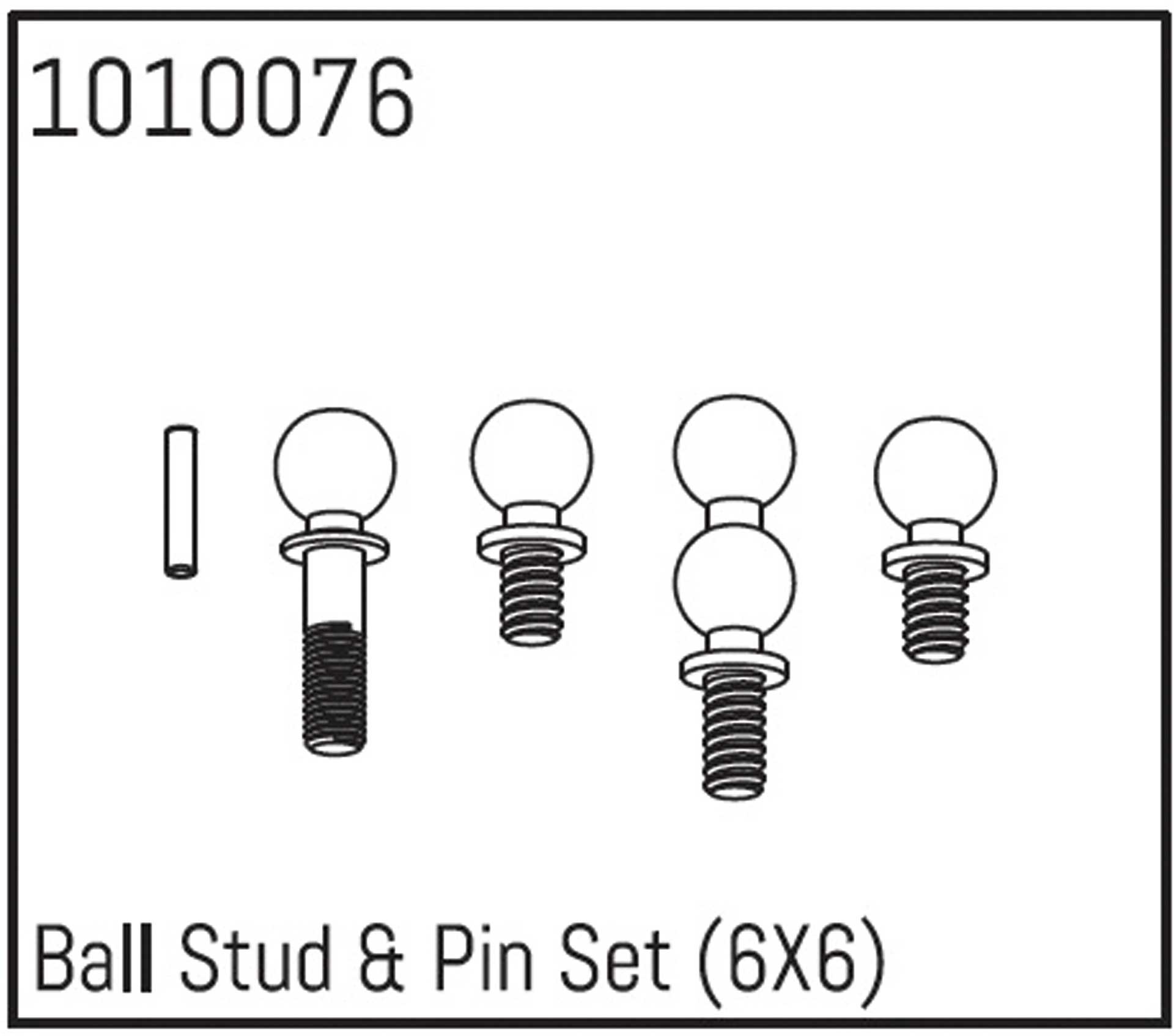 ABSIMA Ball stud and pin set (6X6)