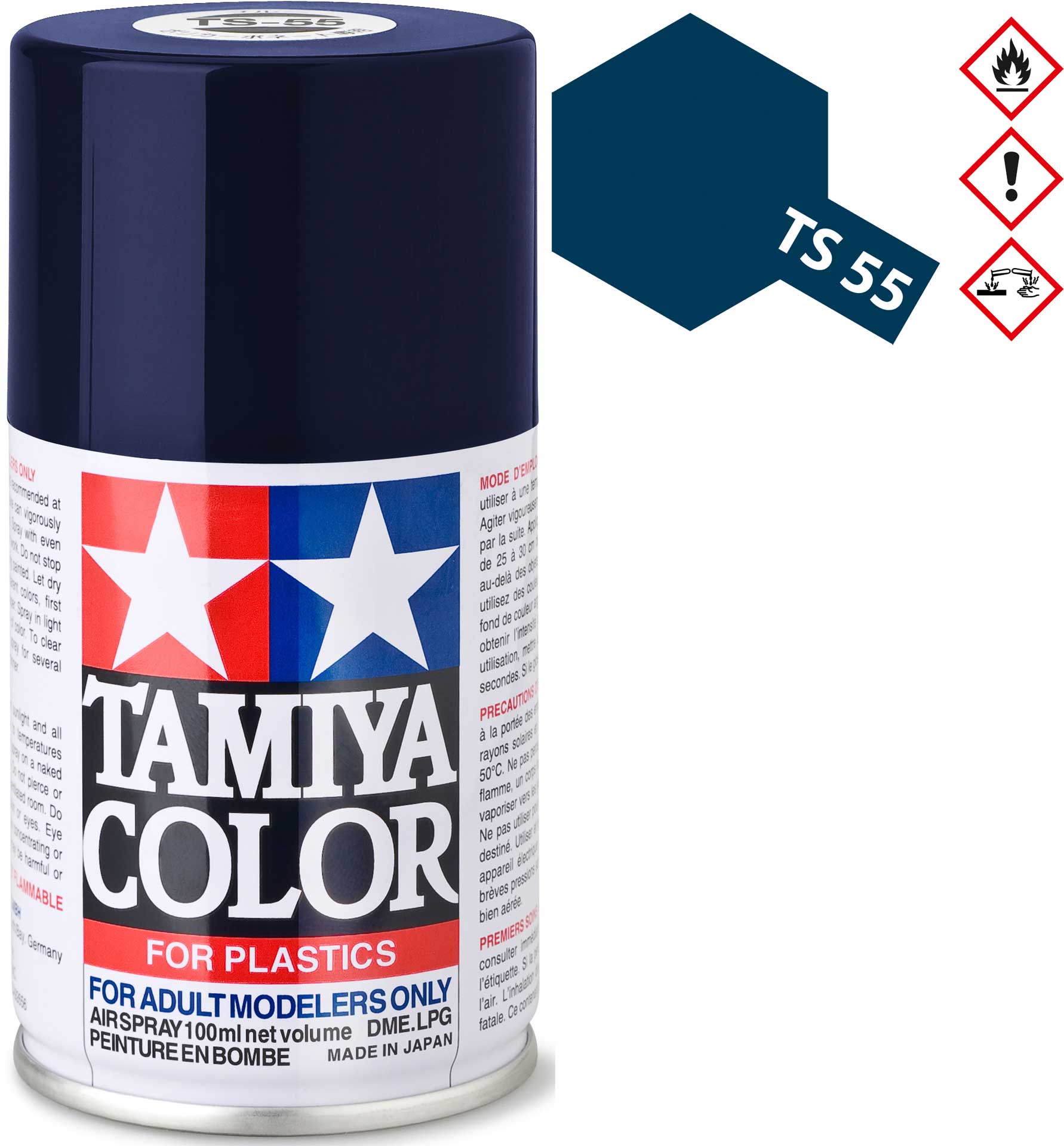 TAMIYA TS-55 Bleu foncé brillant Plastique Spray 100ml