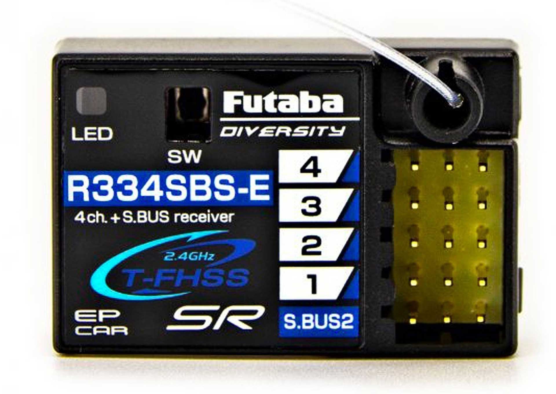 Futaba T7PXR Potless 2,4Ghz Fernsteuerung V3 + R334SBS-E + LiPo 2800mAh + Lader