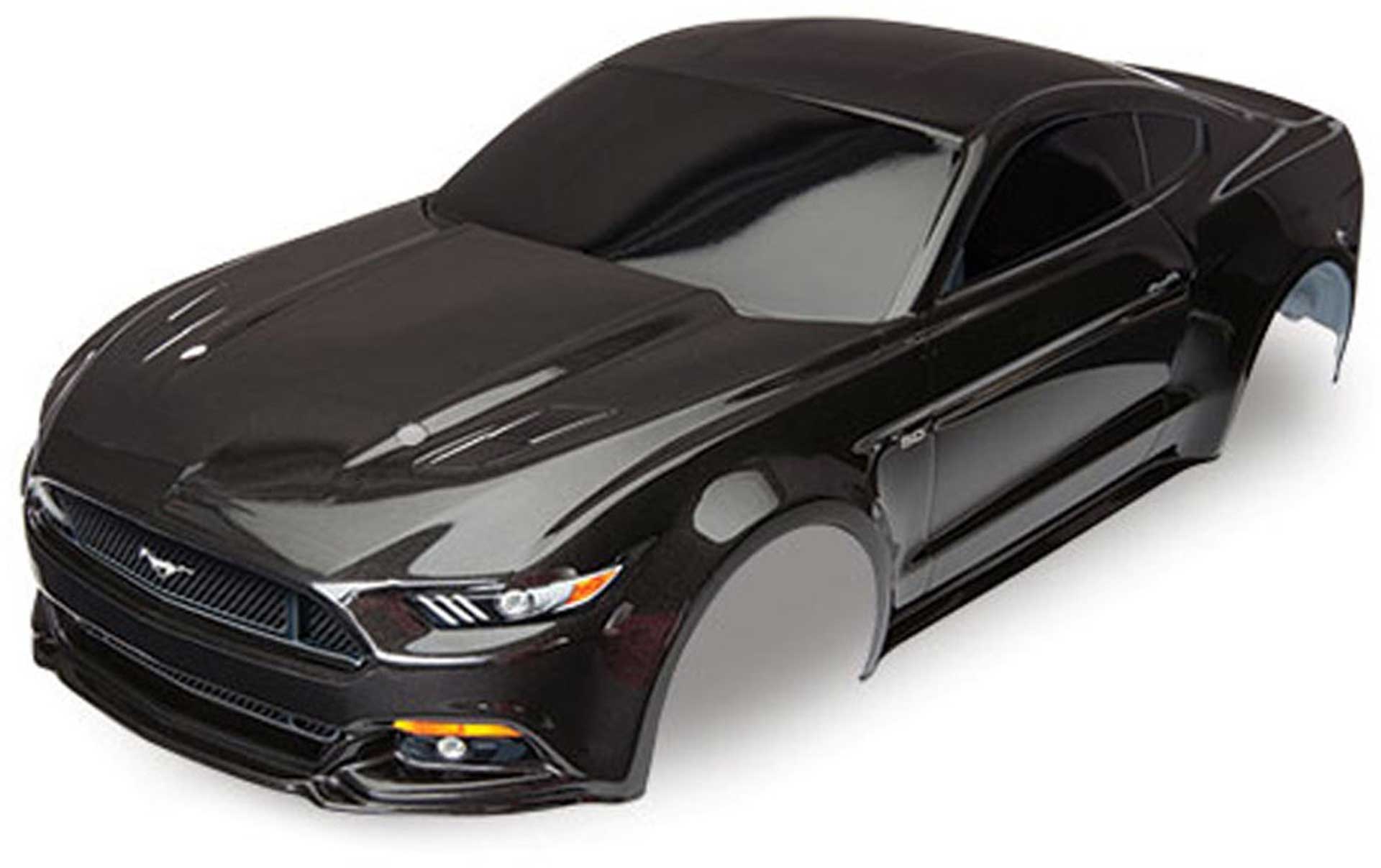 TRAXXAS BODY FORD MUSTANG, BLACK (PAINTED + STICKER)