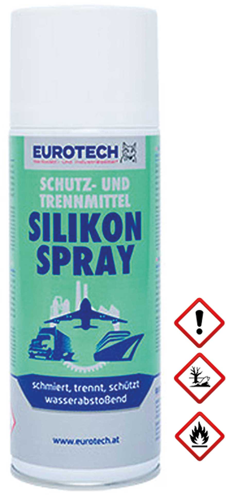 EUROTECH SILICONE SPRAY INDUSTRY 400ML PROTECTIVE AND RELEASE AGENTS -50°C TO +200°C