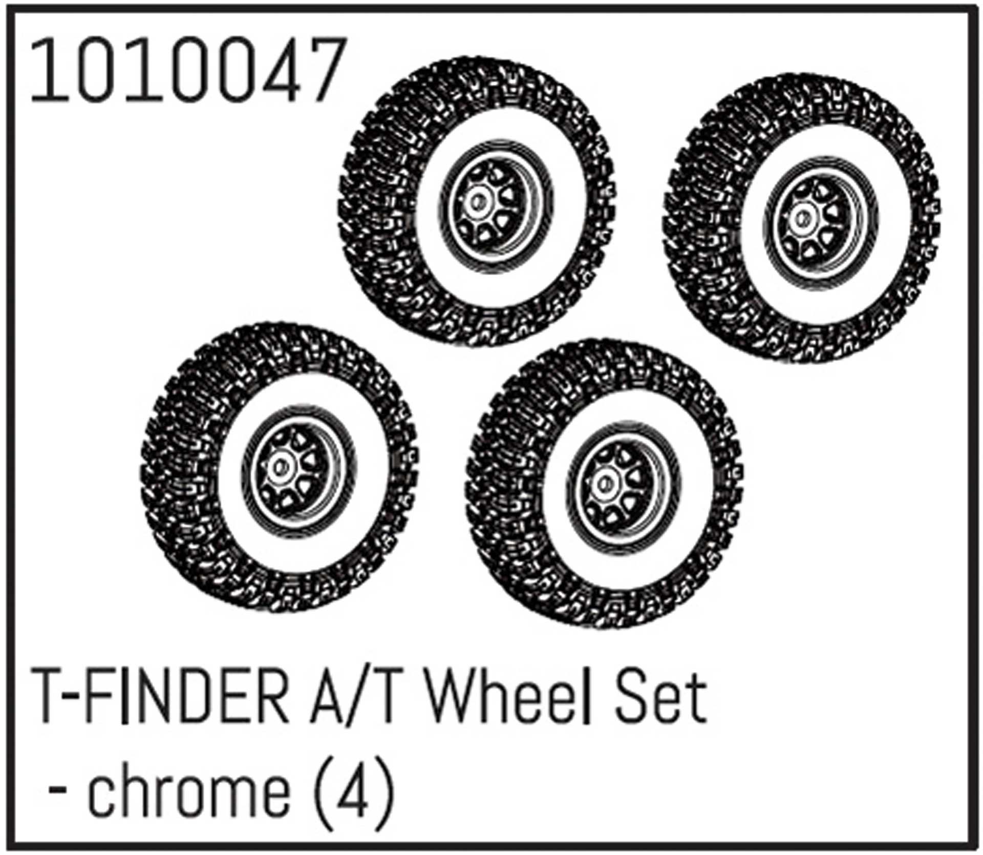 ABSIMA Ensemble de roues T-FINDER A/T - chrome (4)