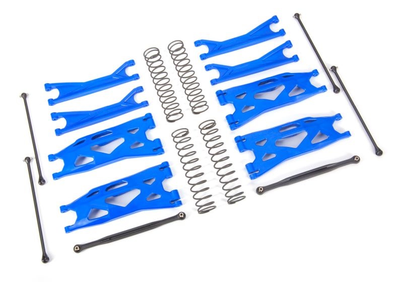 TRAXXAS Wide-X-Maxx kit blue wishbone, Tie rods, shafts + springs