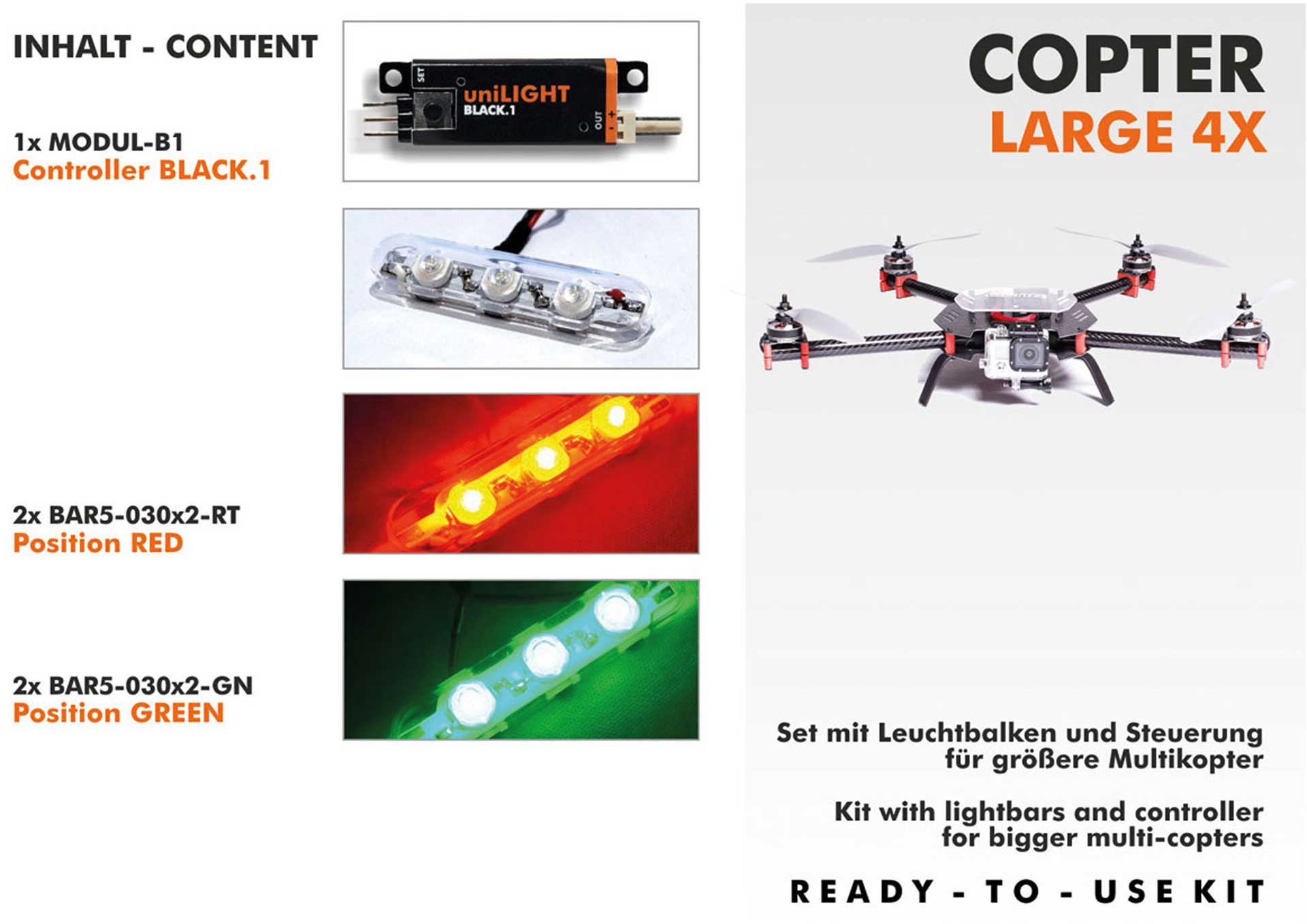 UNILIGHT COPTER-Large Beleuchtungsset (4X)