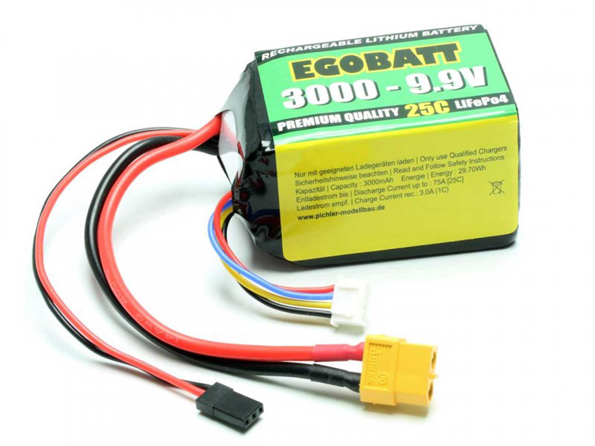 Pichler Batterie LiFe EGOBATT 3000 - 9.9V (25C)