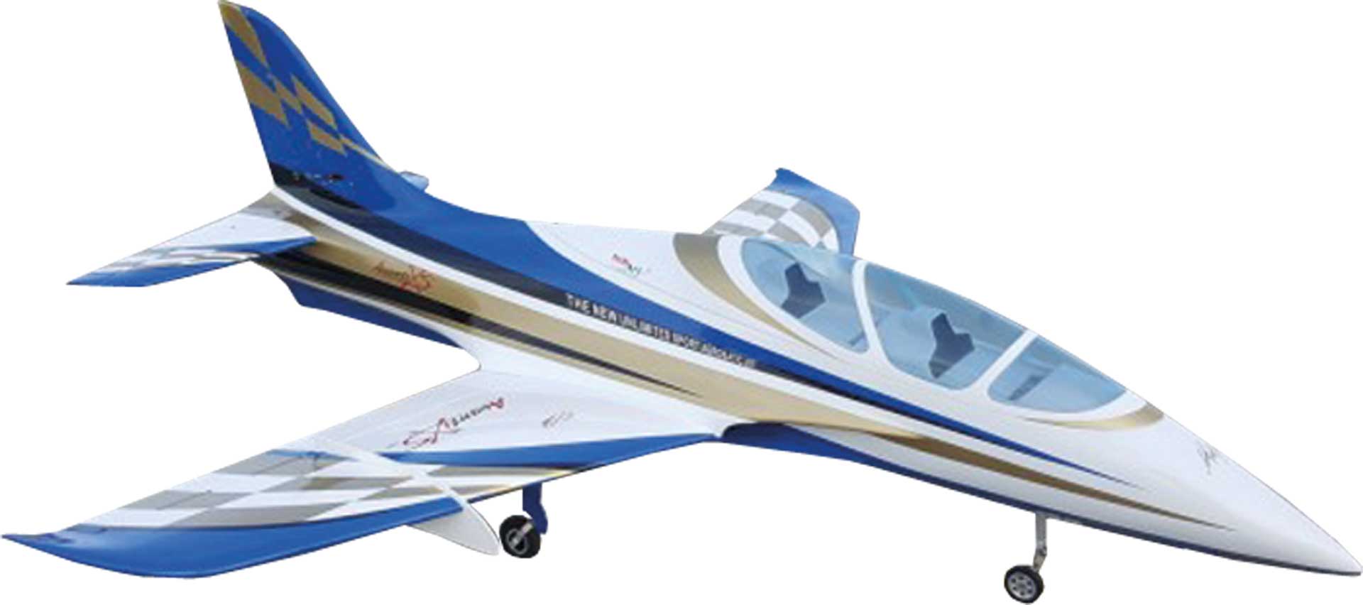SEBART AVANTI XS blau Jet mit Einziehfahrwerk für Turbinen oder Elektro Impeller EDF ARF