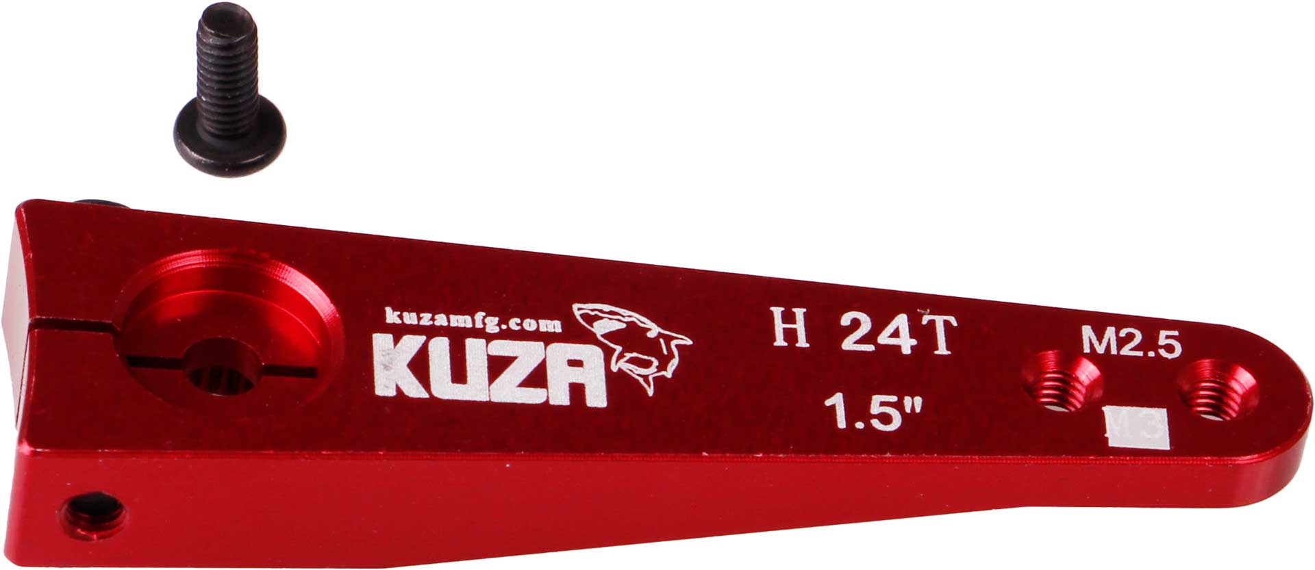 Kuza Servohebel 1-Arm Hitec 24T 38/32mm 1.5" M2,5 Heavy Duty V2 Aluminium